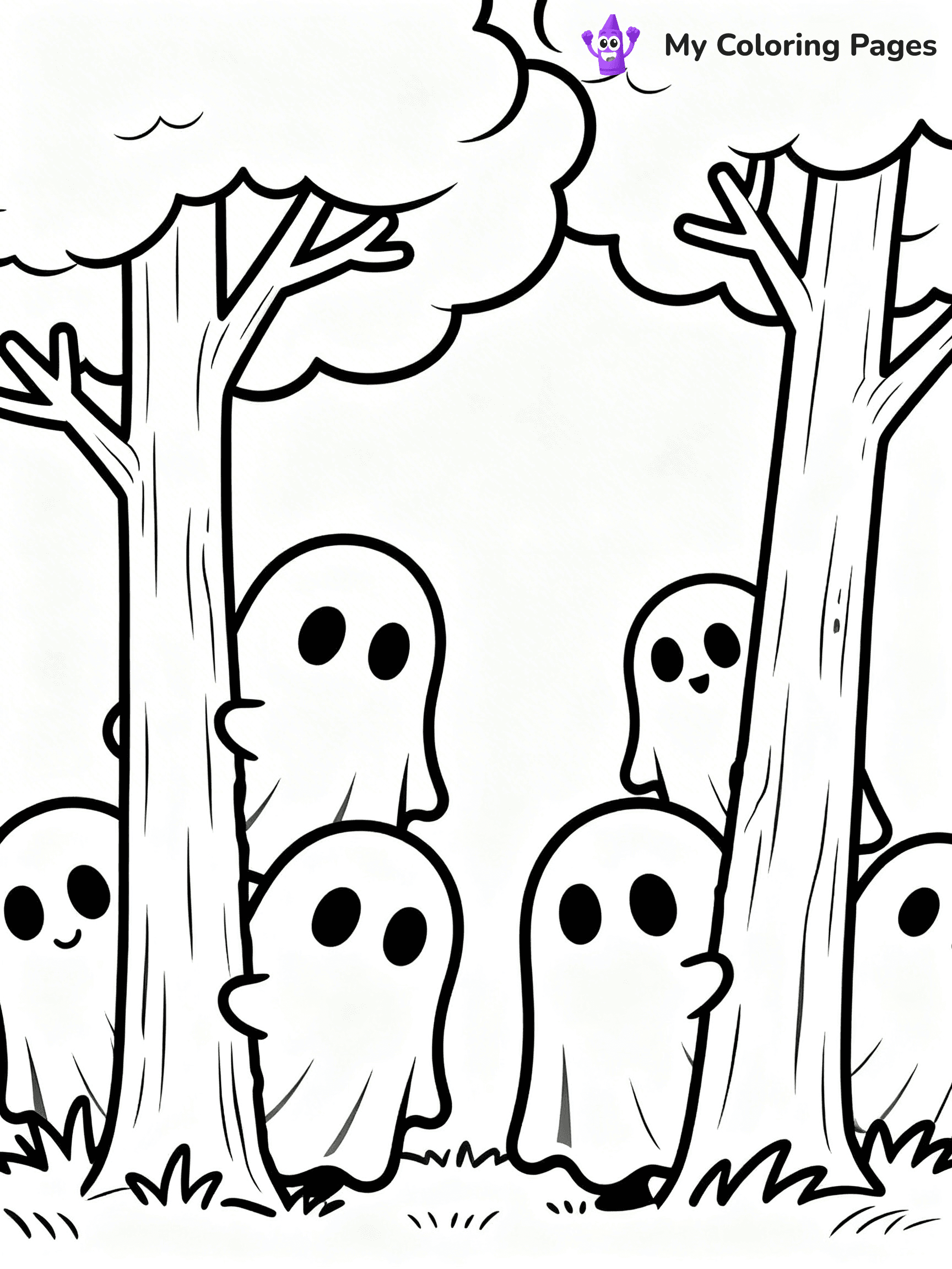Ghost Coloring Pages - 24