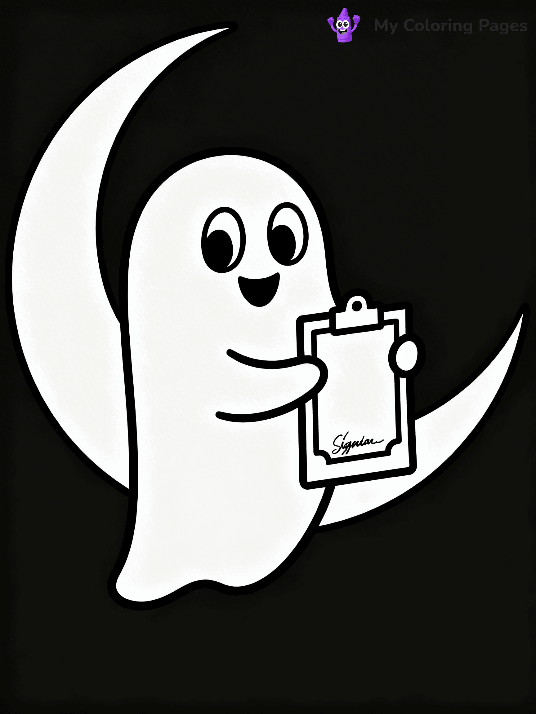 Ghost Coloring Pages - 19