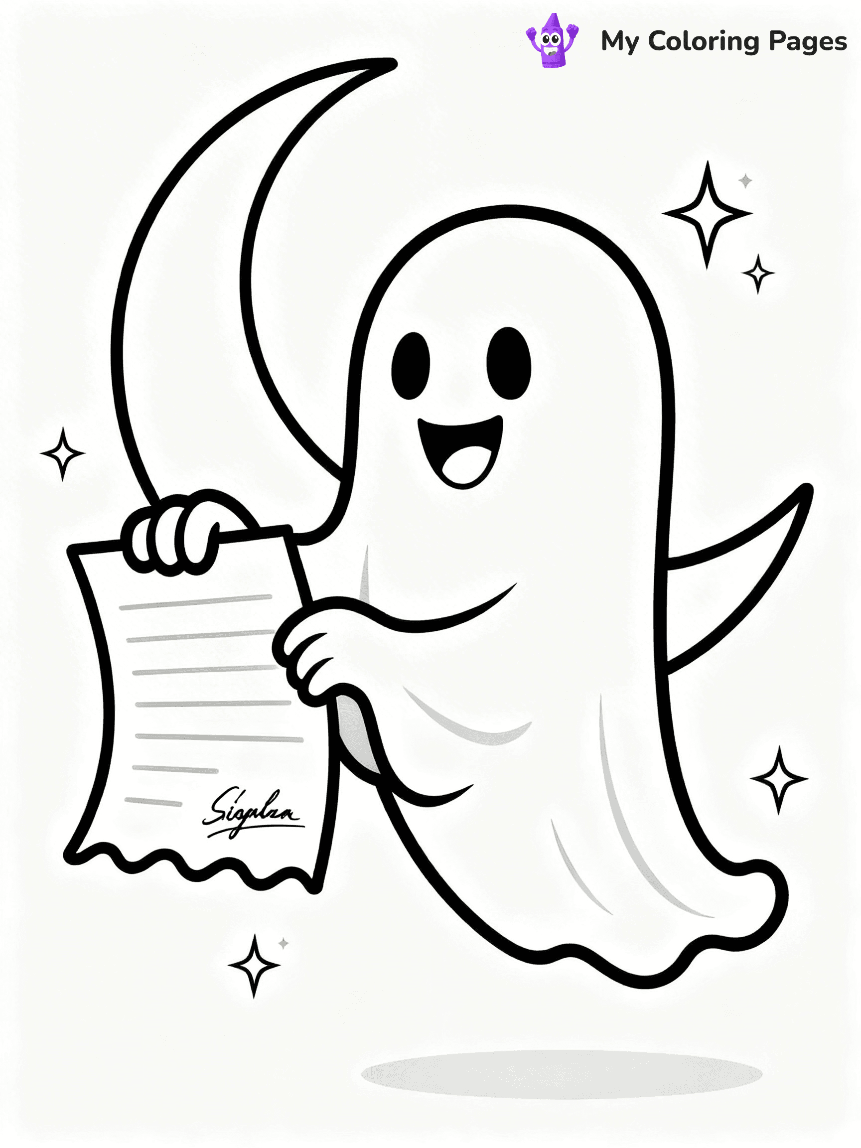 Ghost Coloring Pages - 10