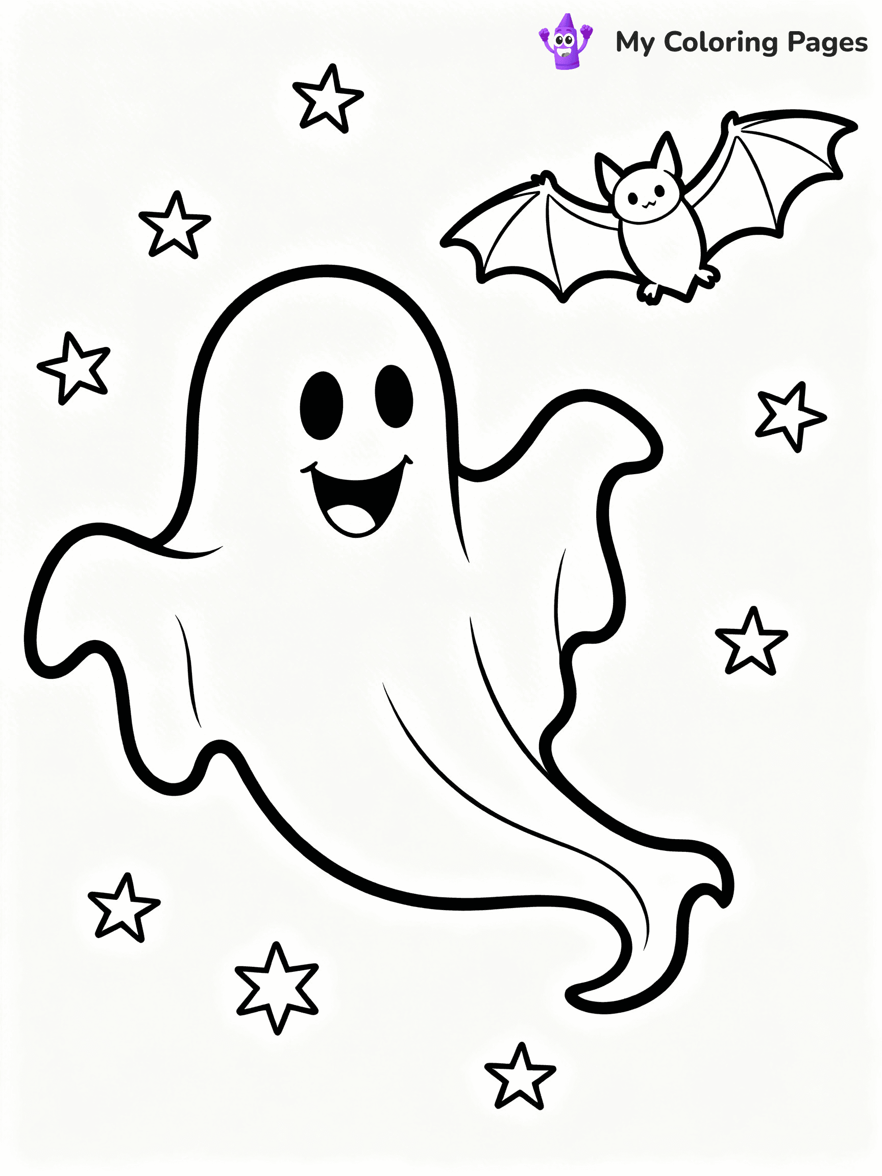 Ghost Coloring Pages - 7