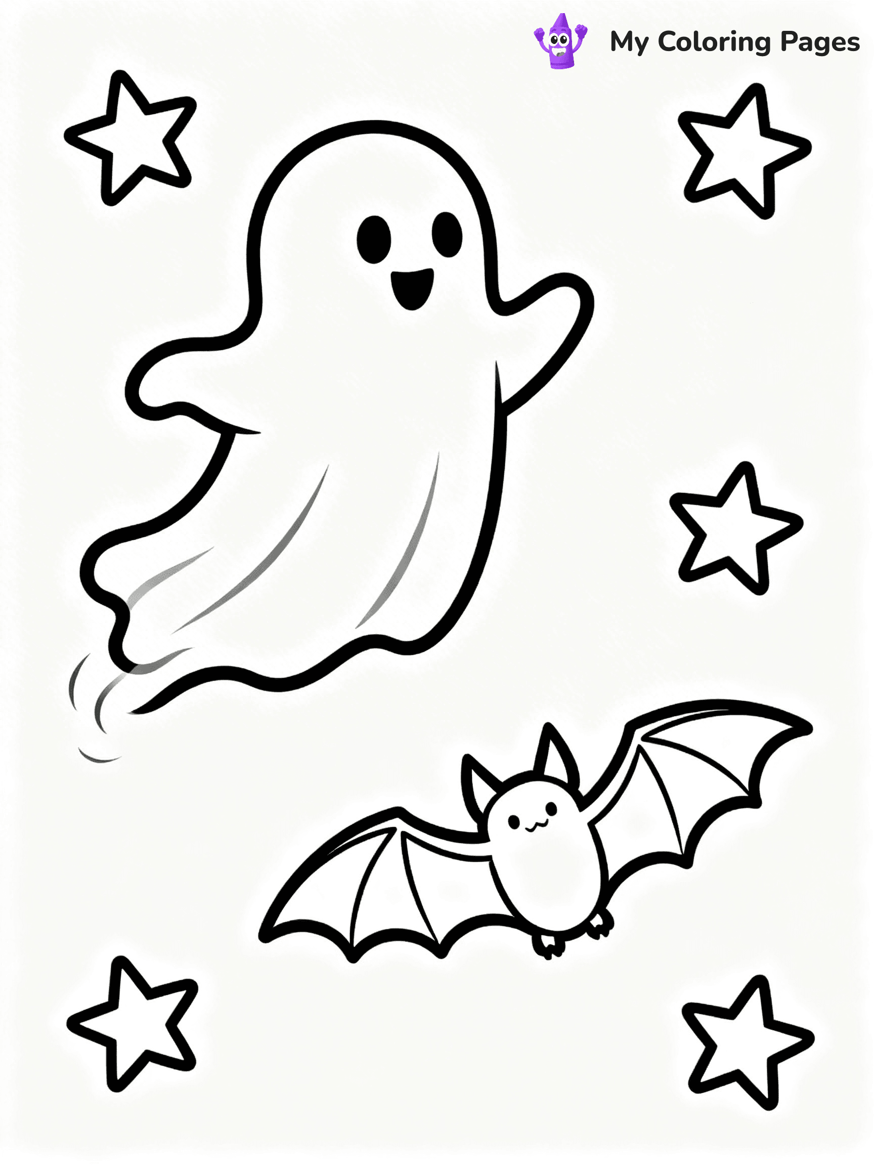 Ghost Coloring Pages - 6