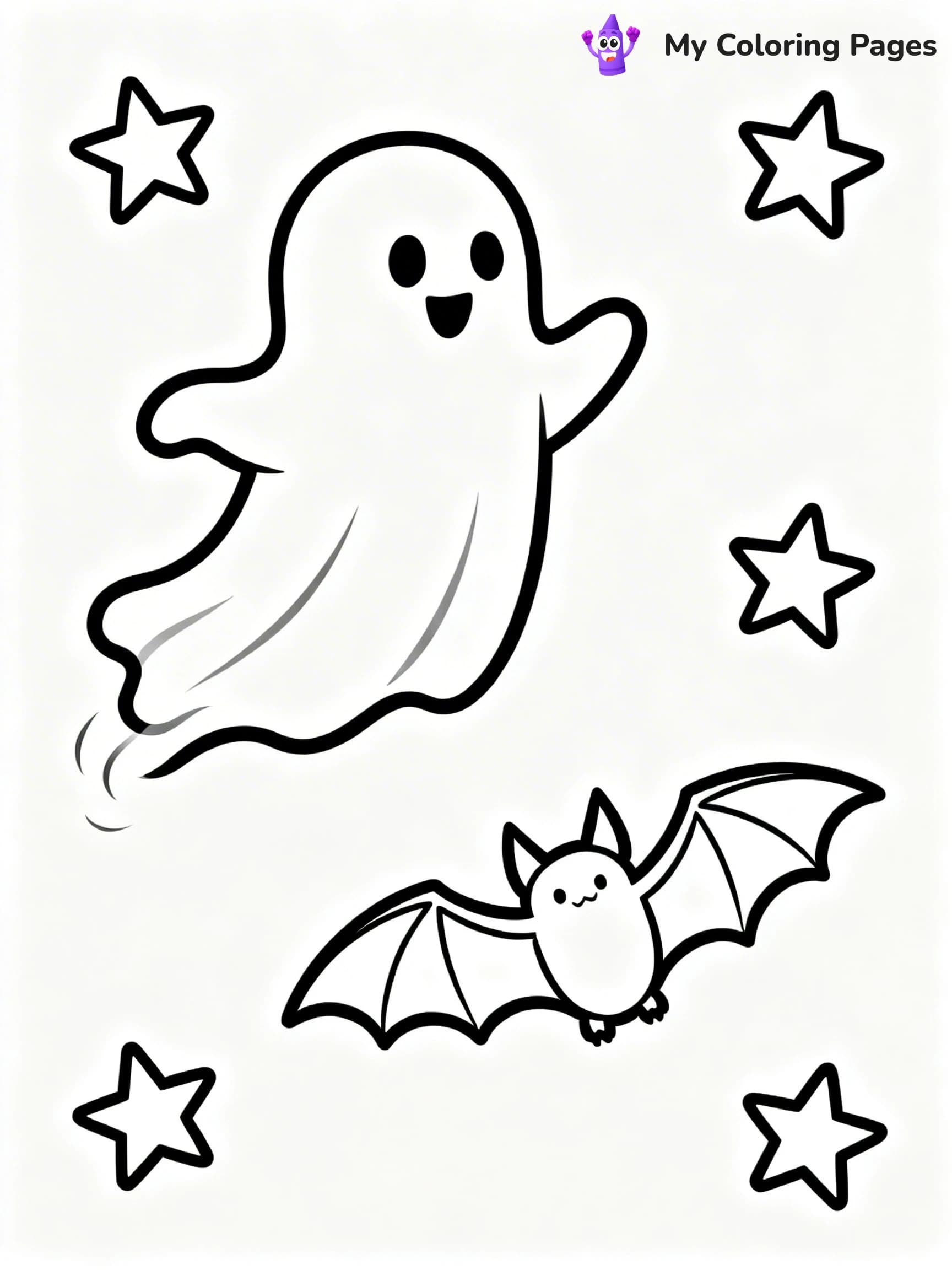 Ghost Coloring Pages - 6