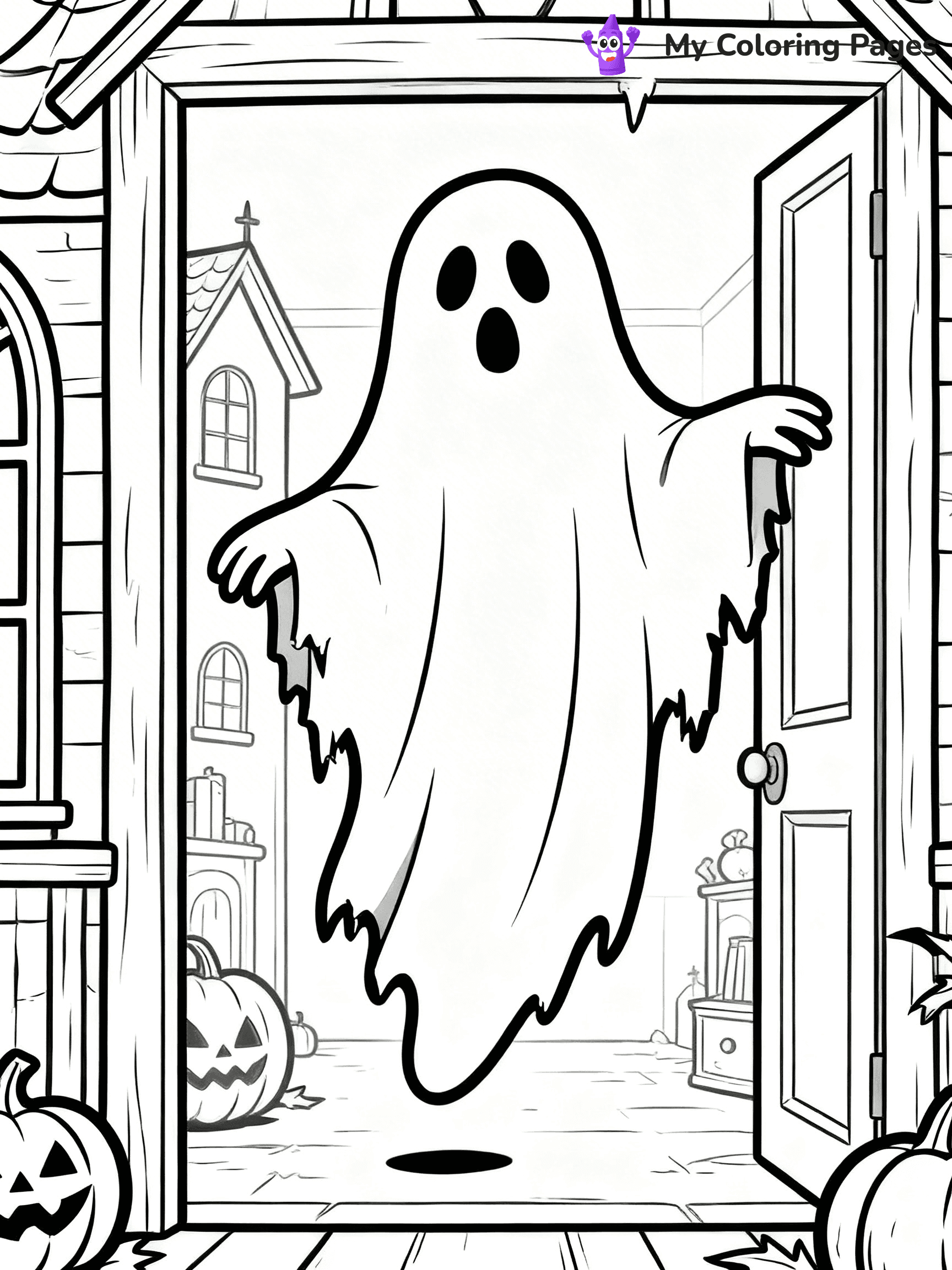 Ghost Coloring Pages - 2