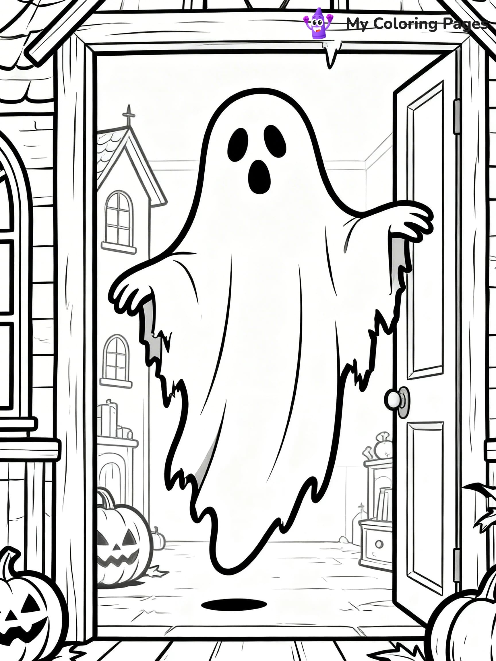 Ghost Coloring Pages - 2