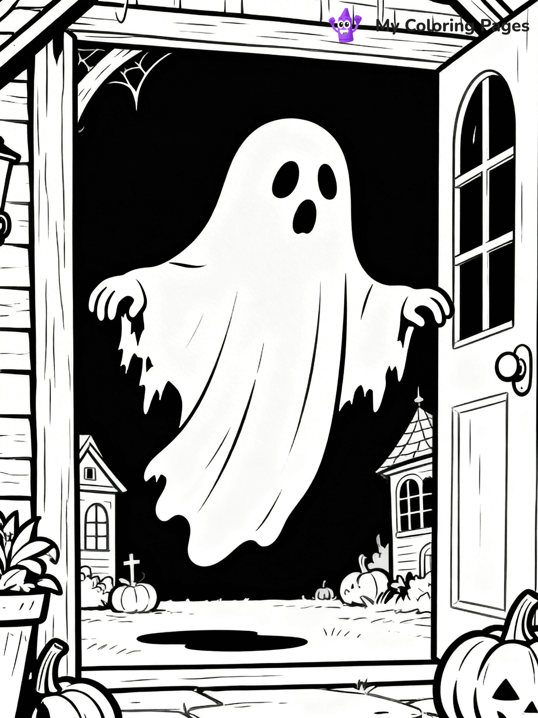 Ghost Coloring Pages - 1