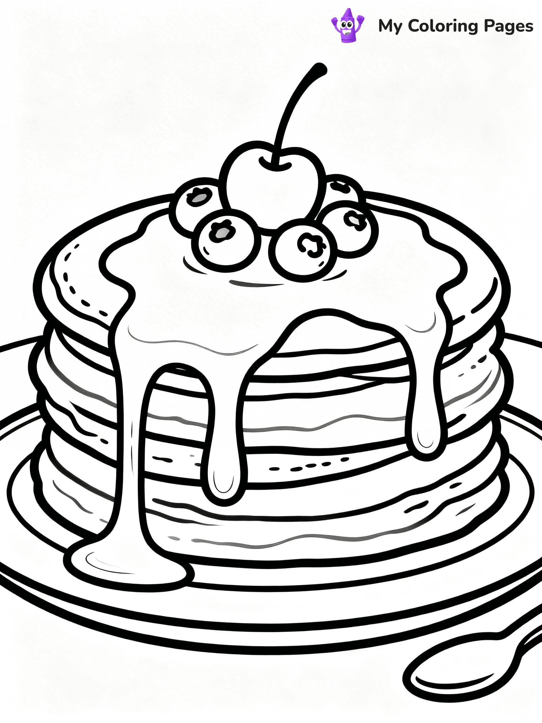 Pancake Coloring Pages - 13