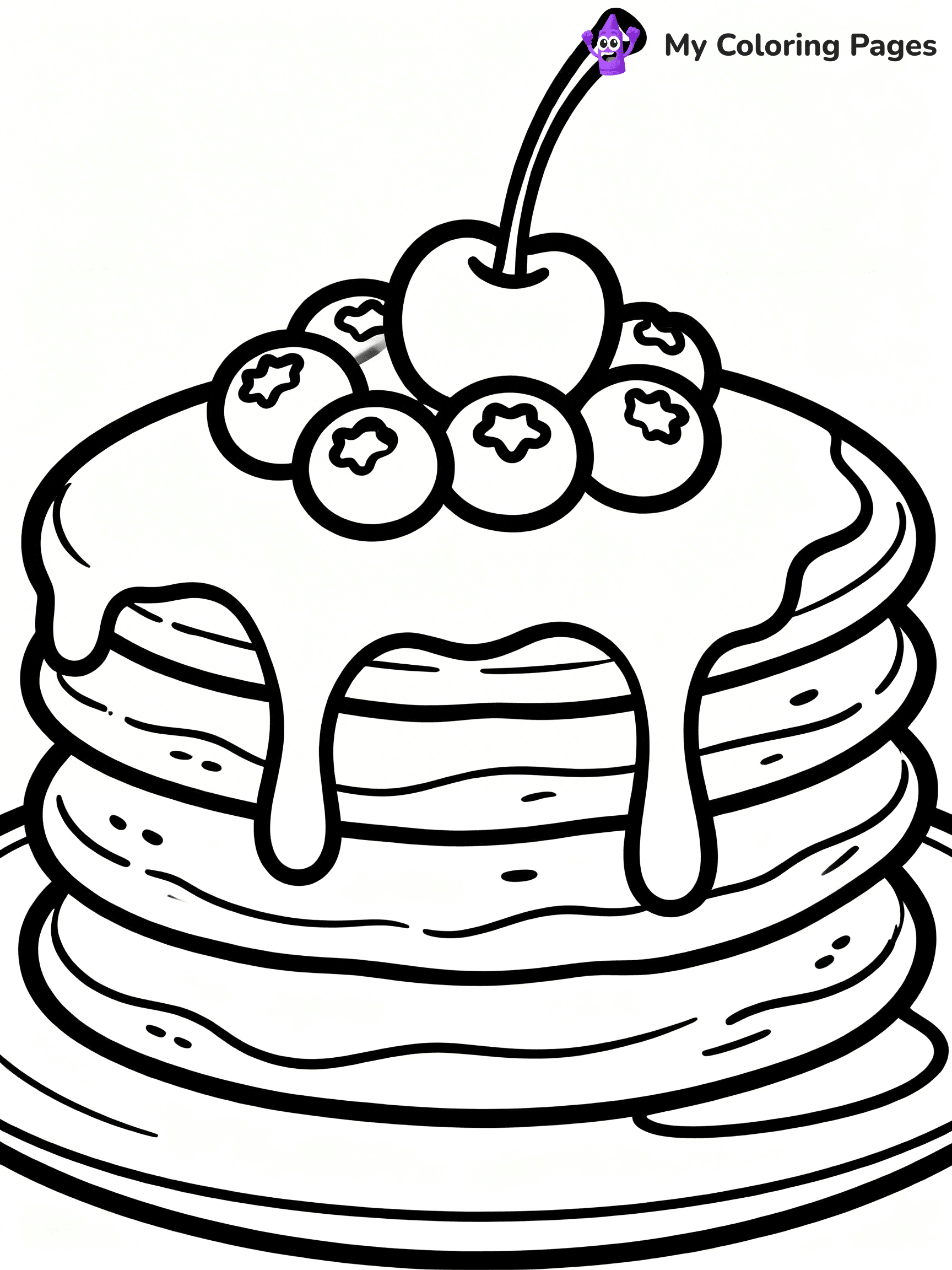 Pancake Coloring Pages - 12