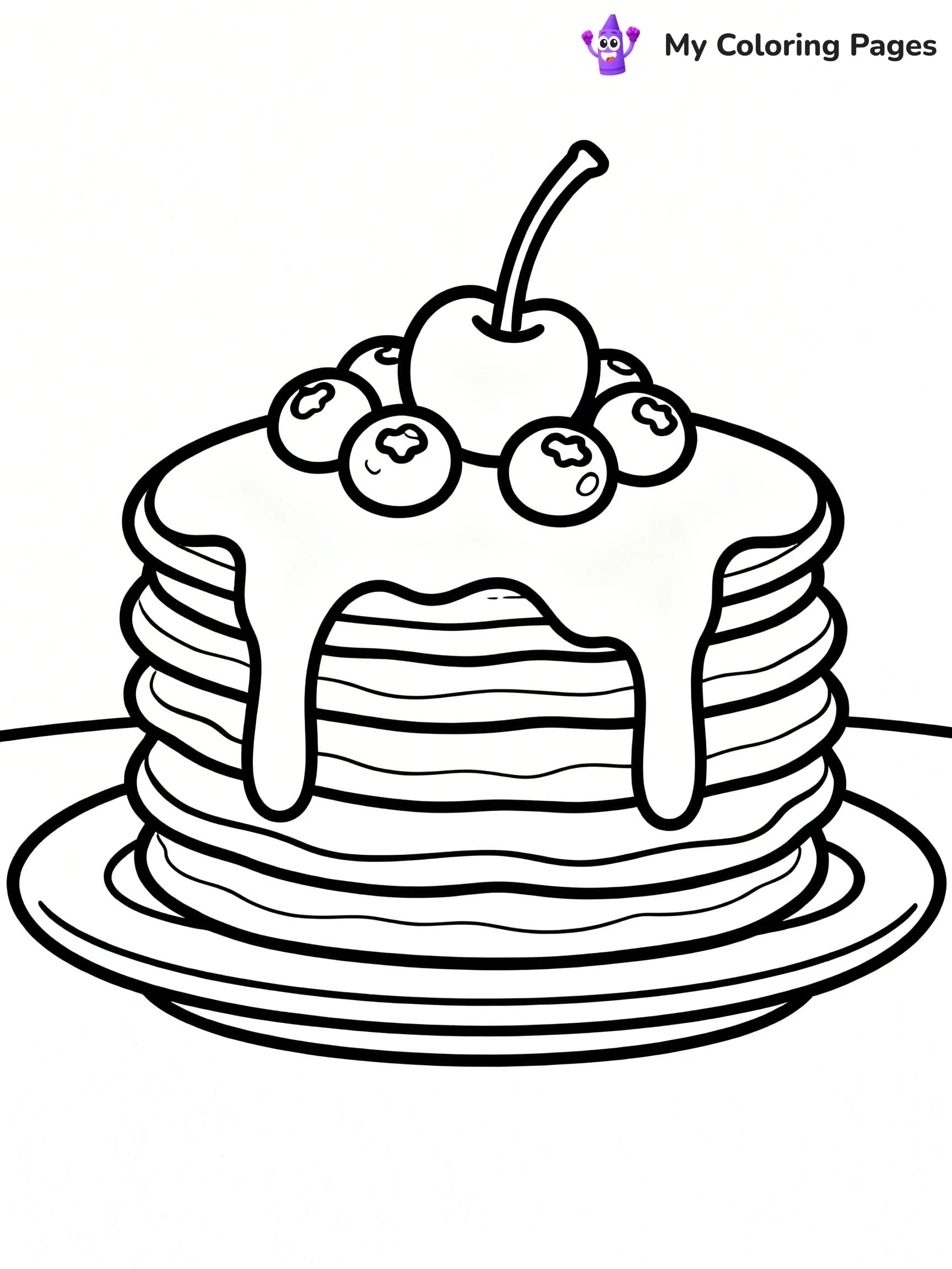 Pancake Coloring Pages - 11