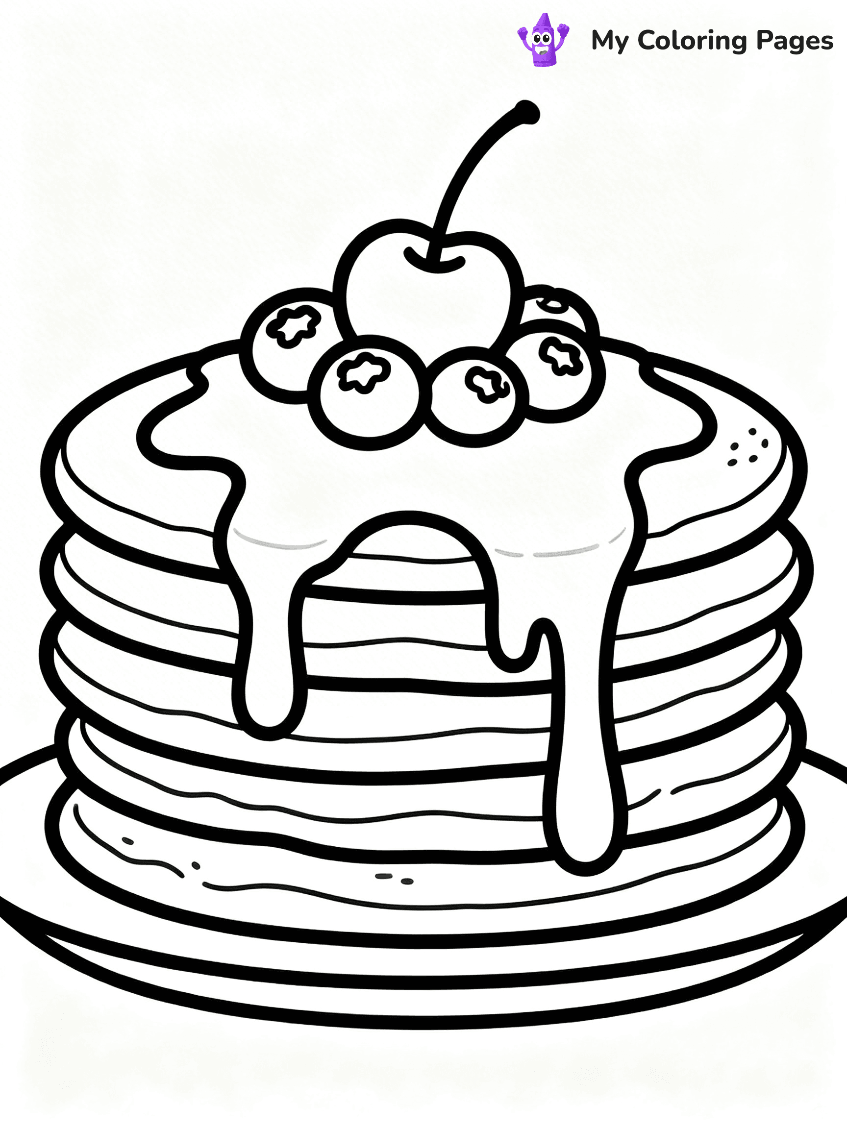 Pancake Coloring Pages - 9