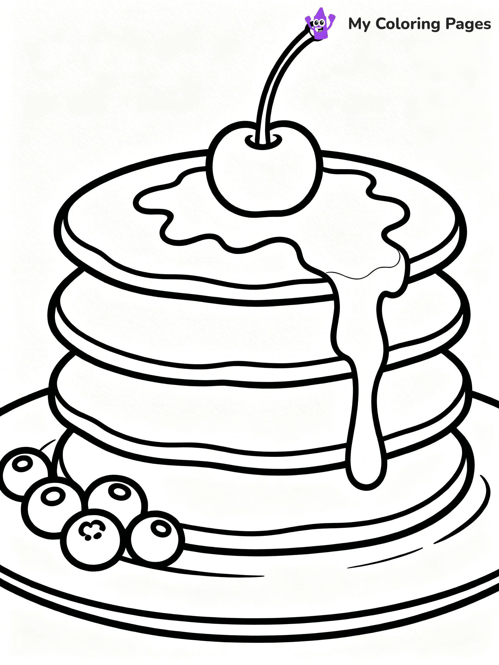 Pancake Coloring Pages - 8