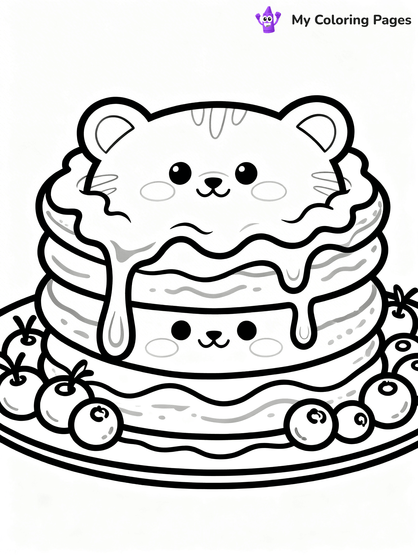 Pancake Coloring Pages - 7