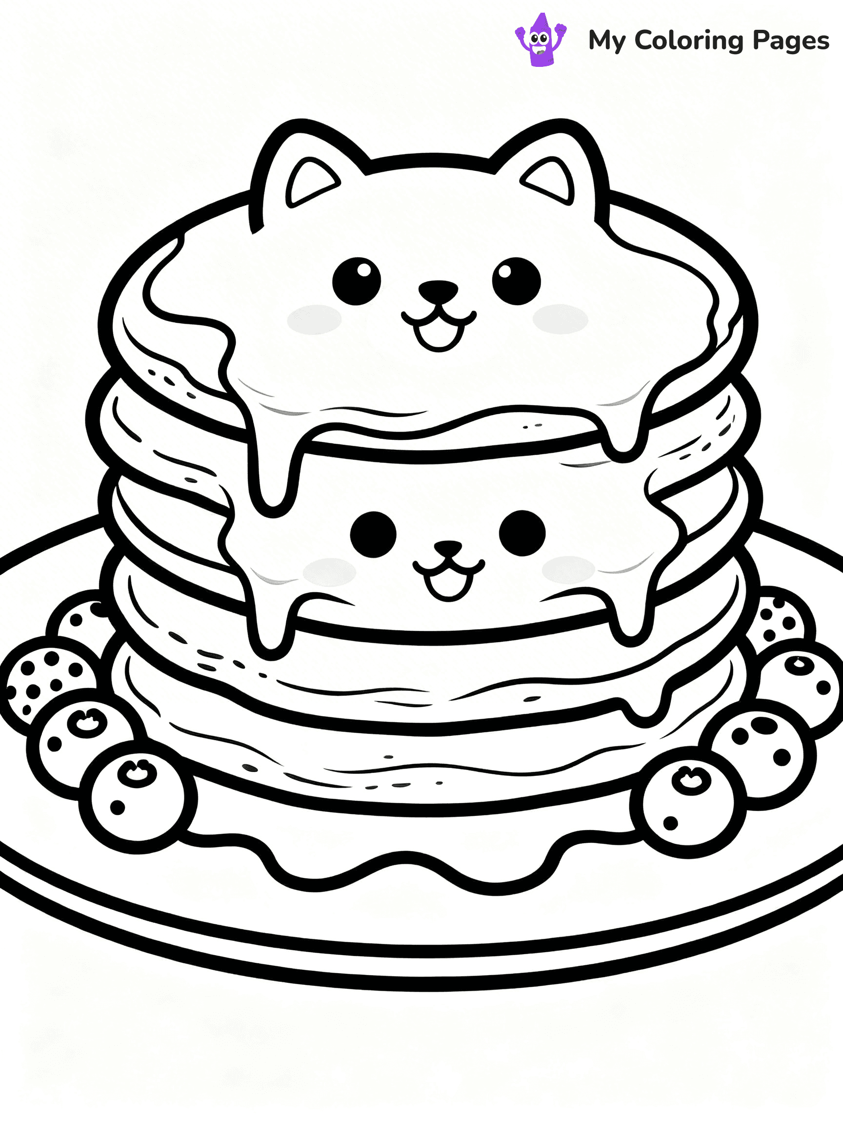 Pancake Coloring Pages - 2