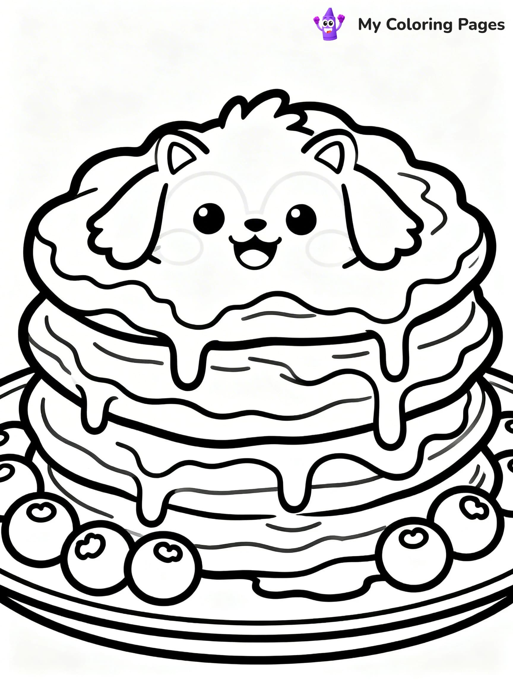 Pancake Coloring Pages - 1