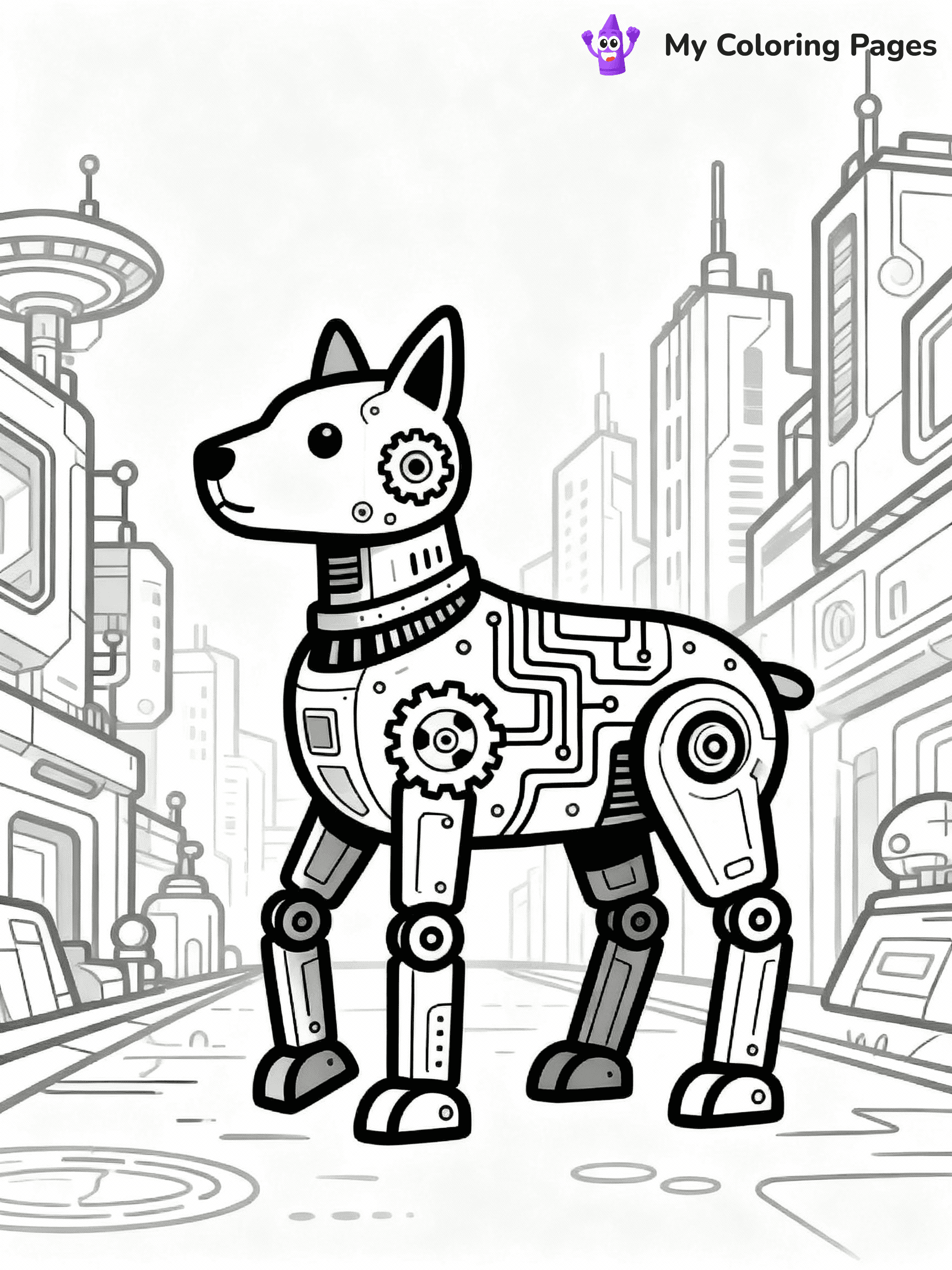 Robot Coloring Pages - 42