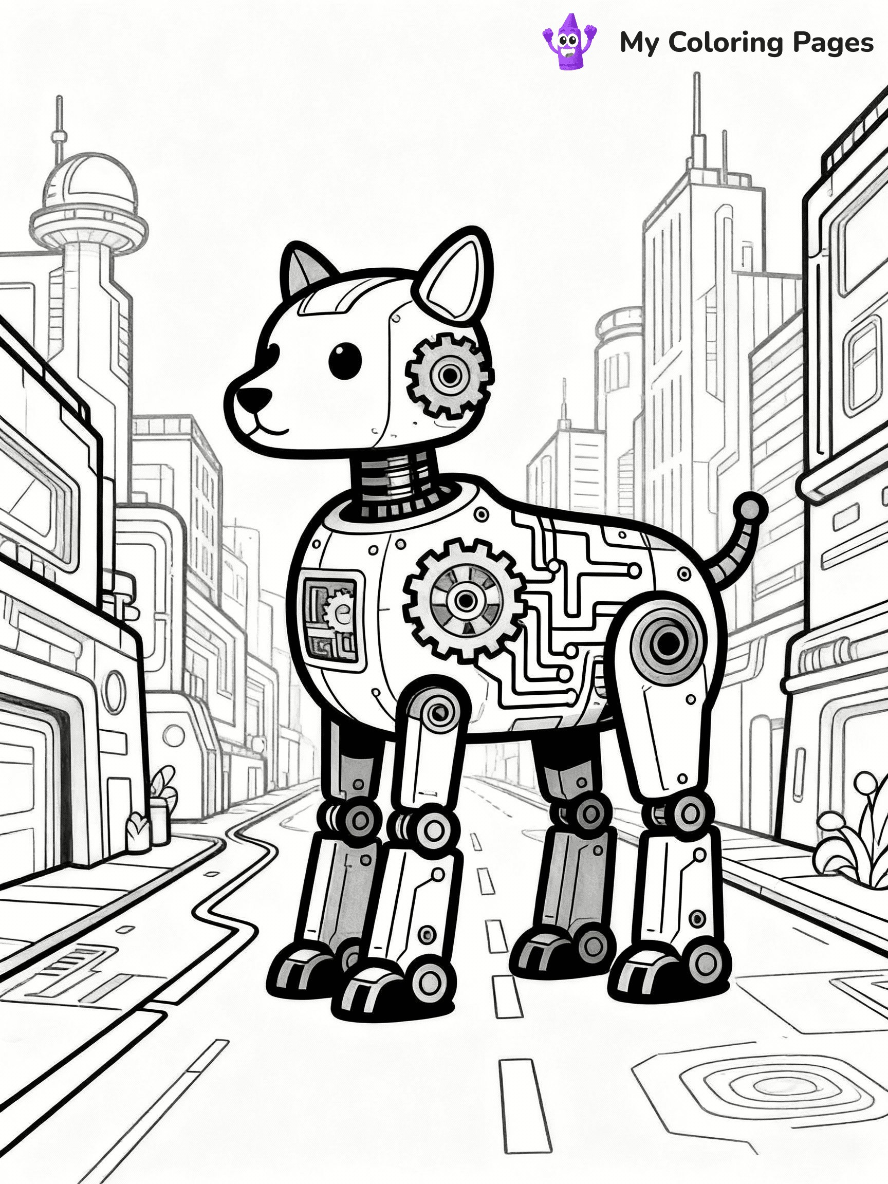 Robot Coloring Pages - 40
