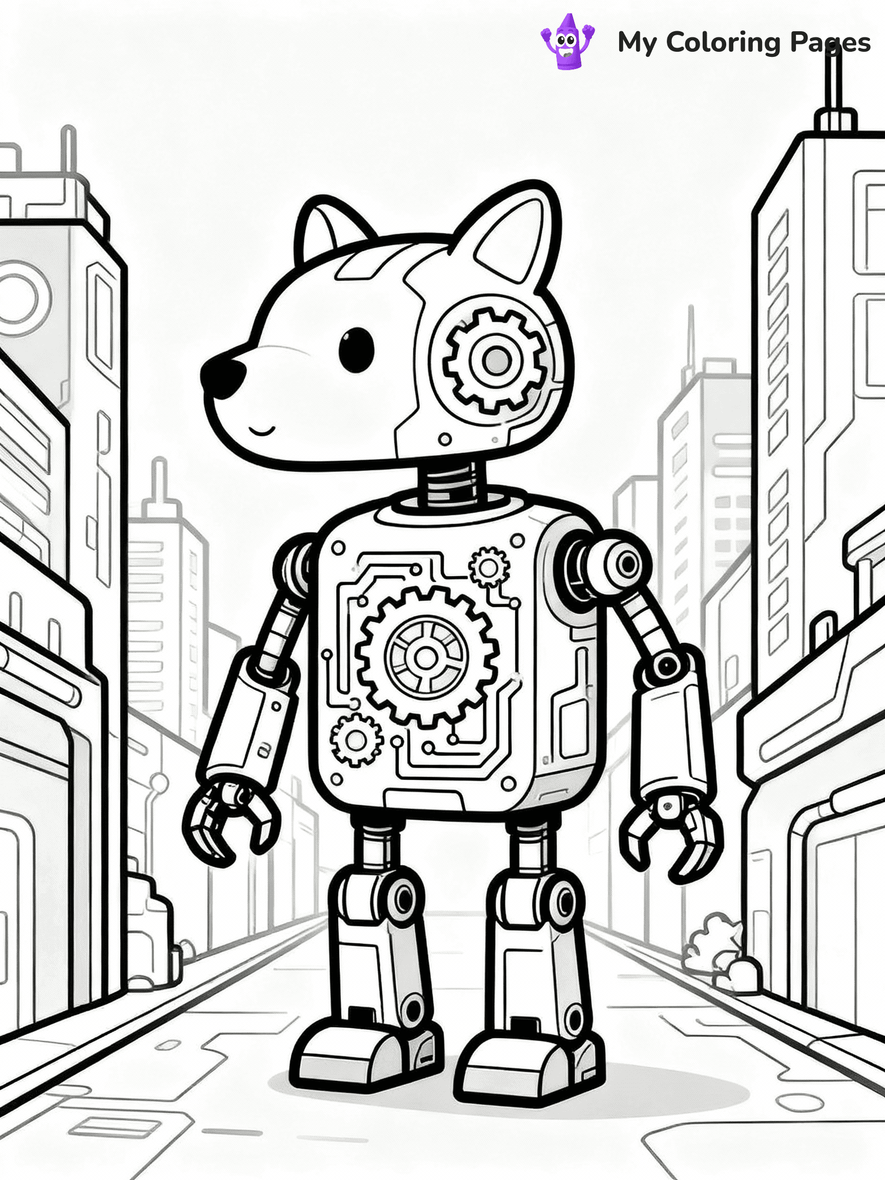 Robot Coloring Pages - 38