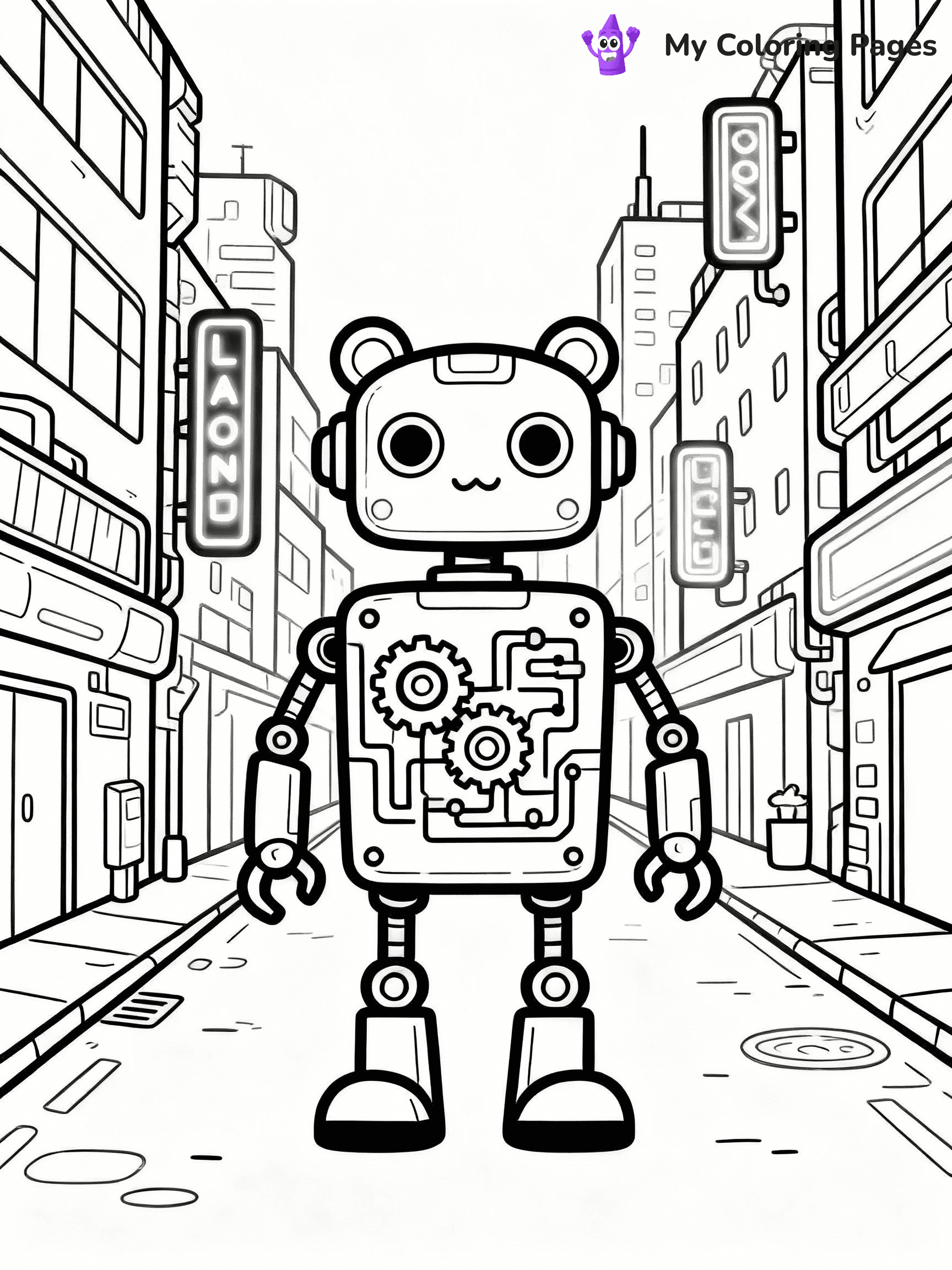 Robot Coloring Pages - 36
