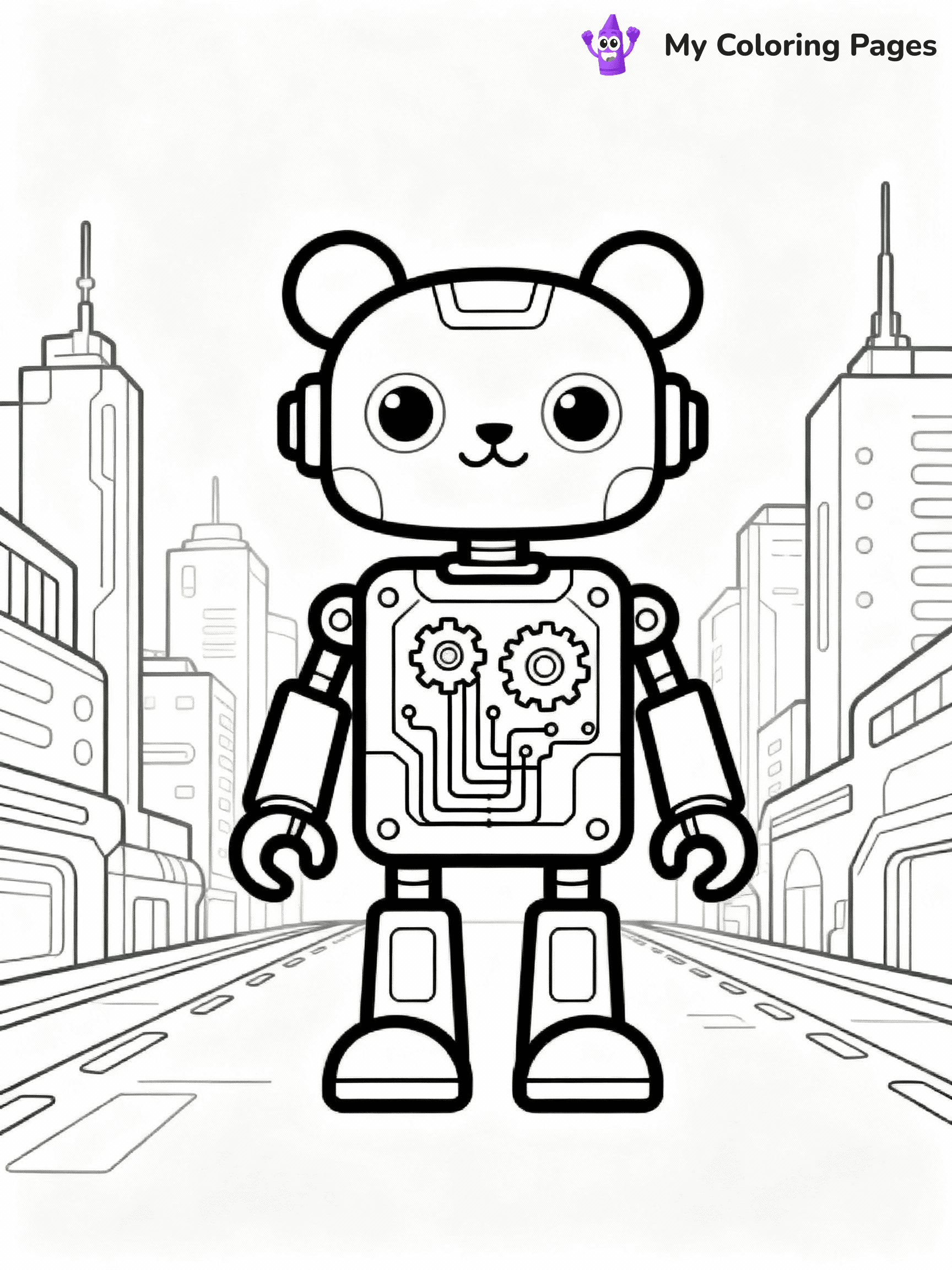 Robot Coloring Pages - 35
