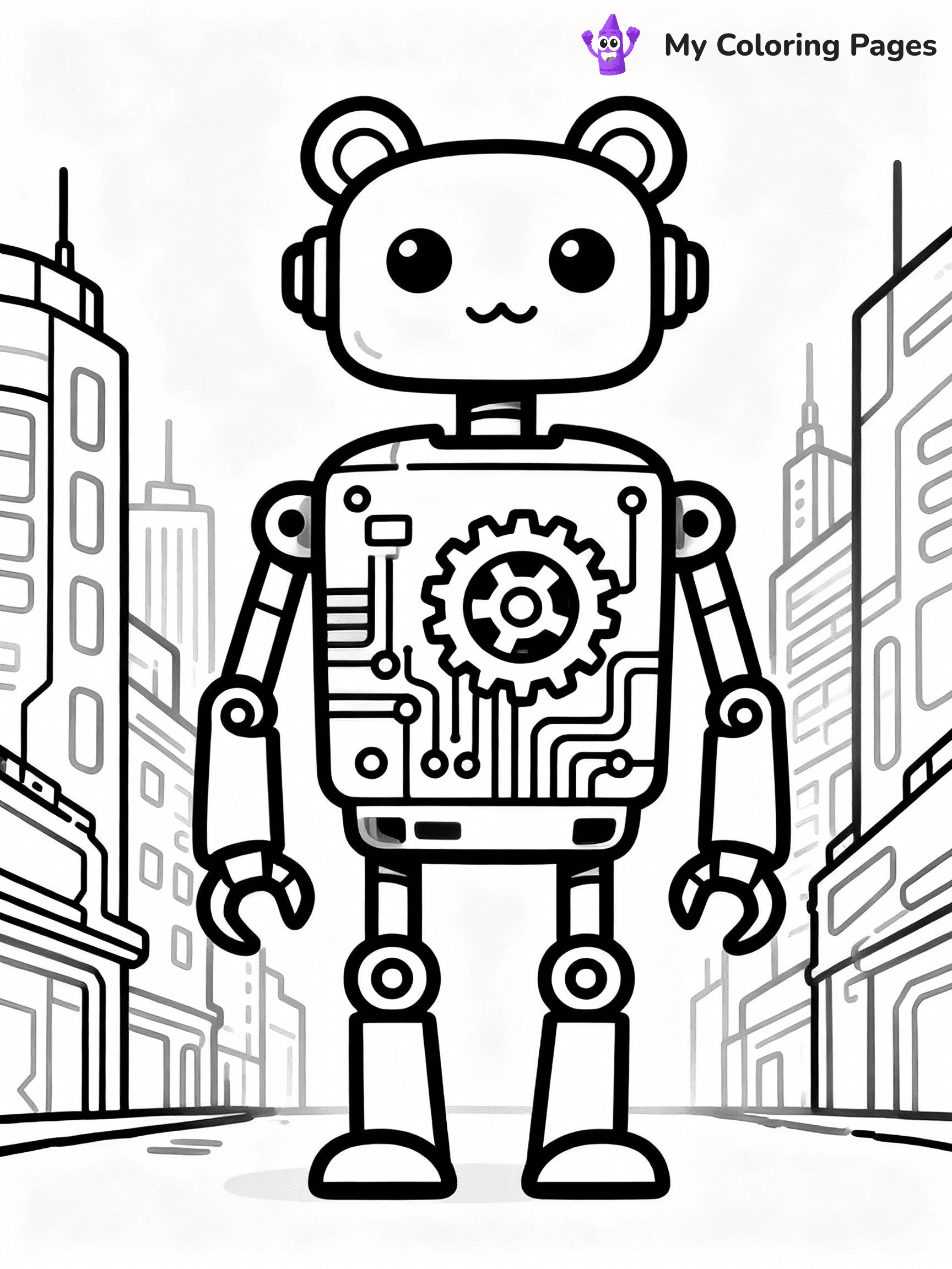 Robot Coloring Pages - 33