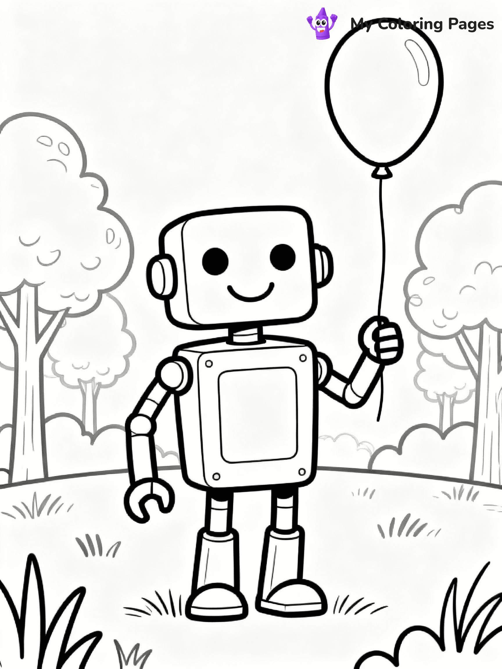 Robot Coloring Pages - 30