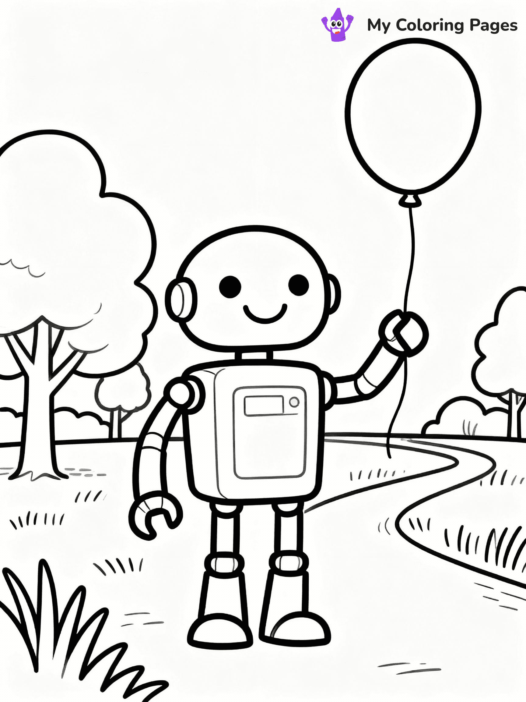 Robot Coloring Pages - 24