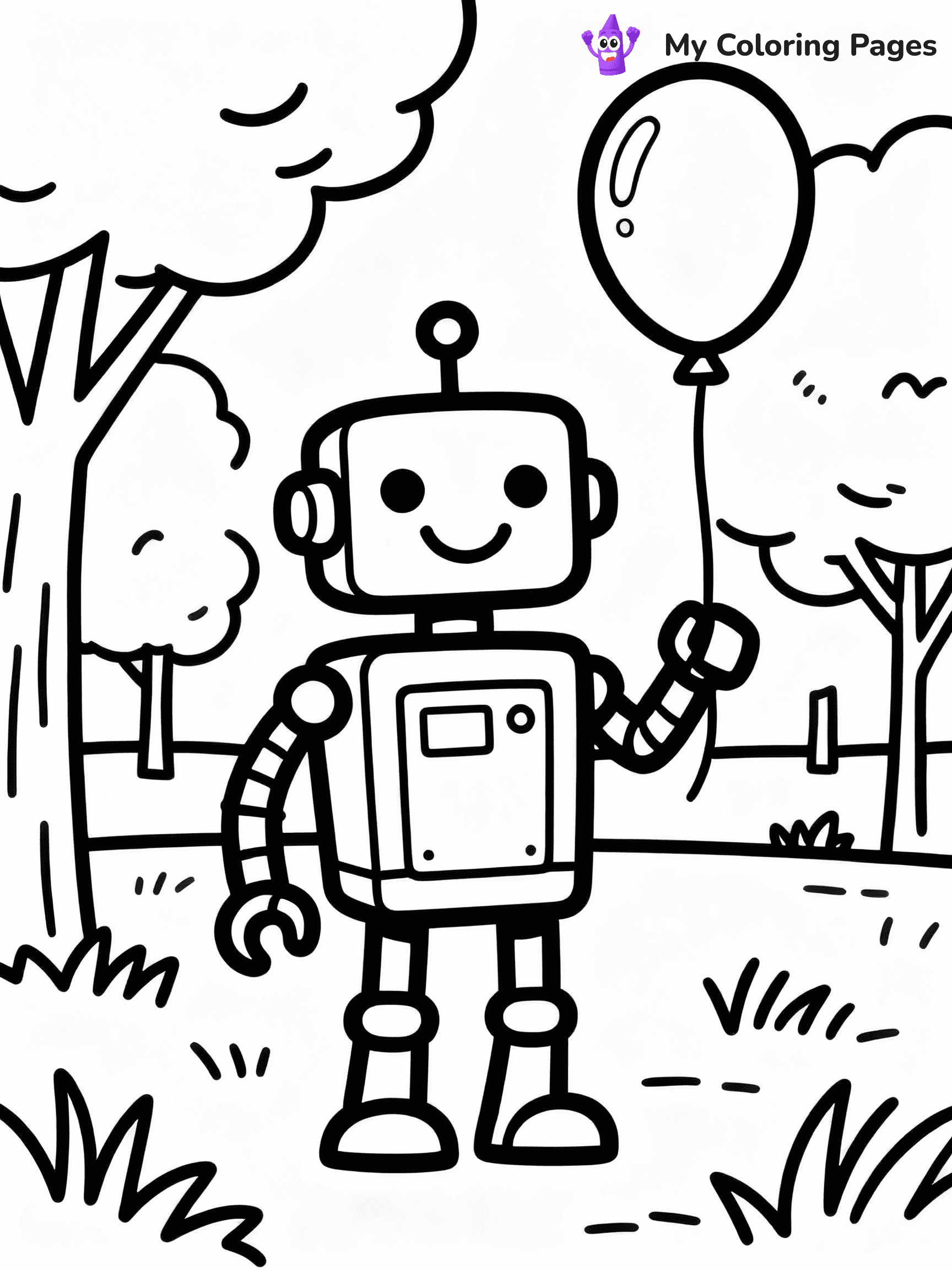 Robot Coloring Pages - 18