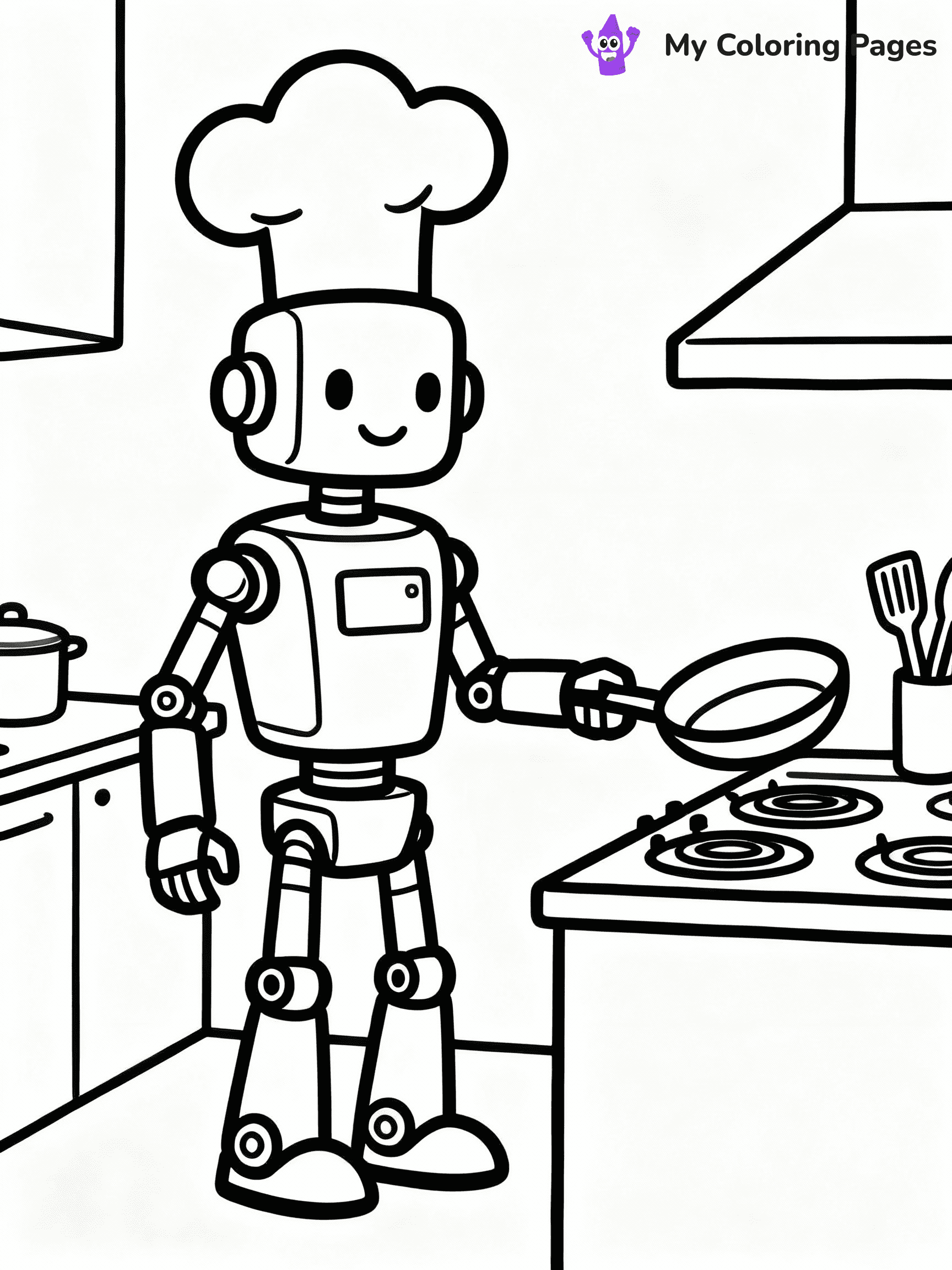 Robot Coloring Pages - 8