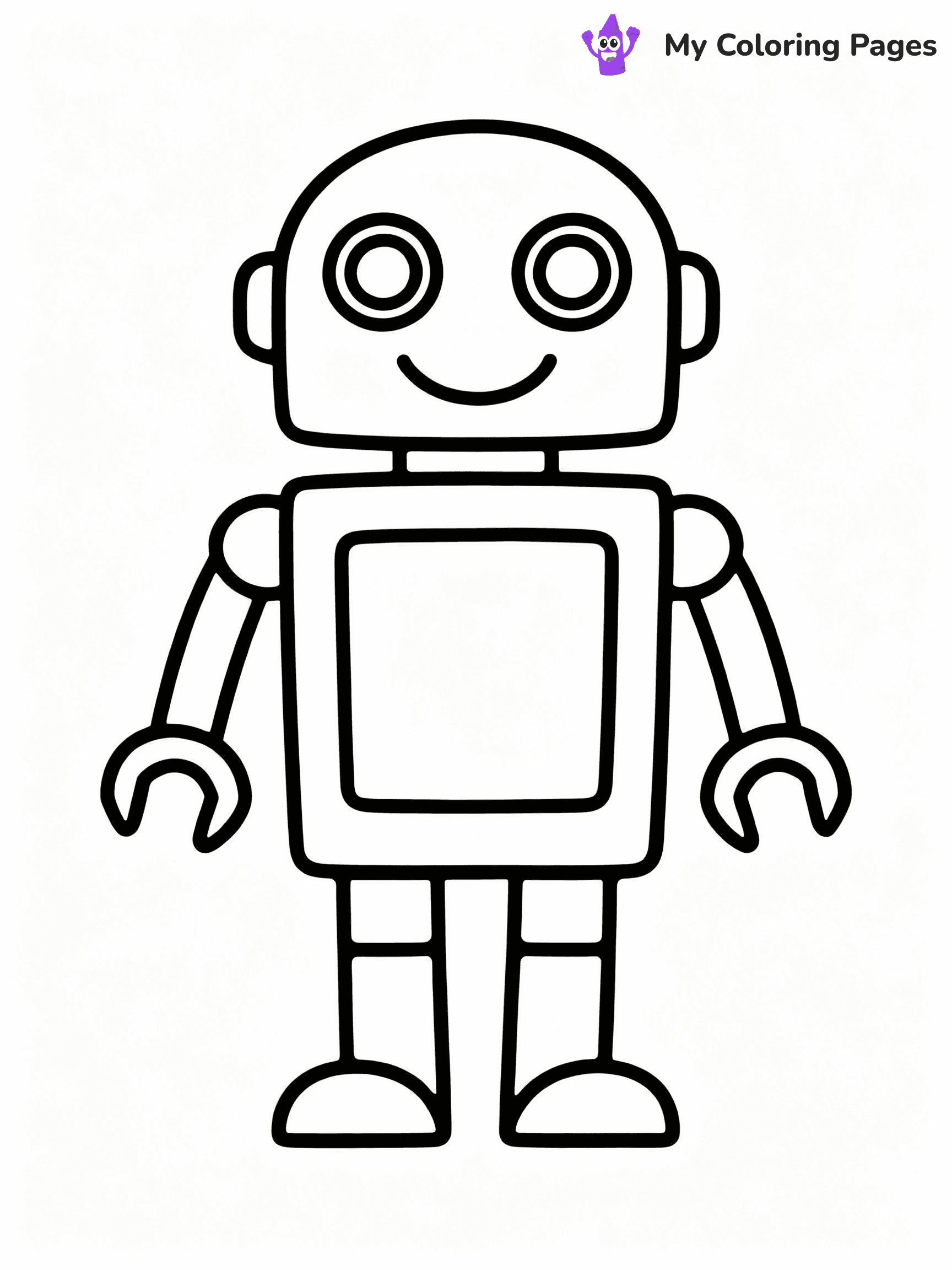 Robot Coloring Pages - 6