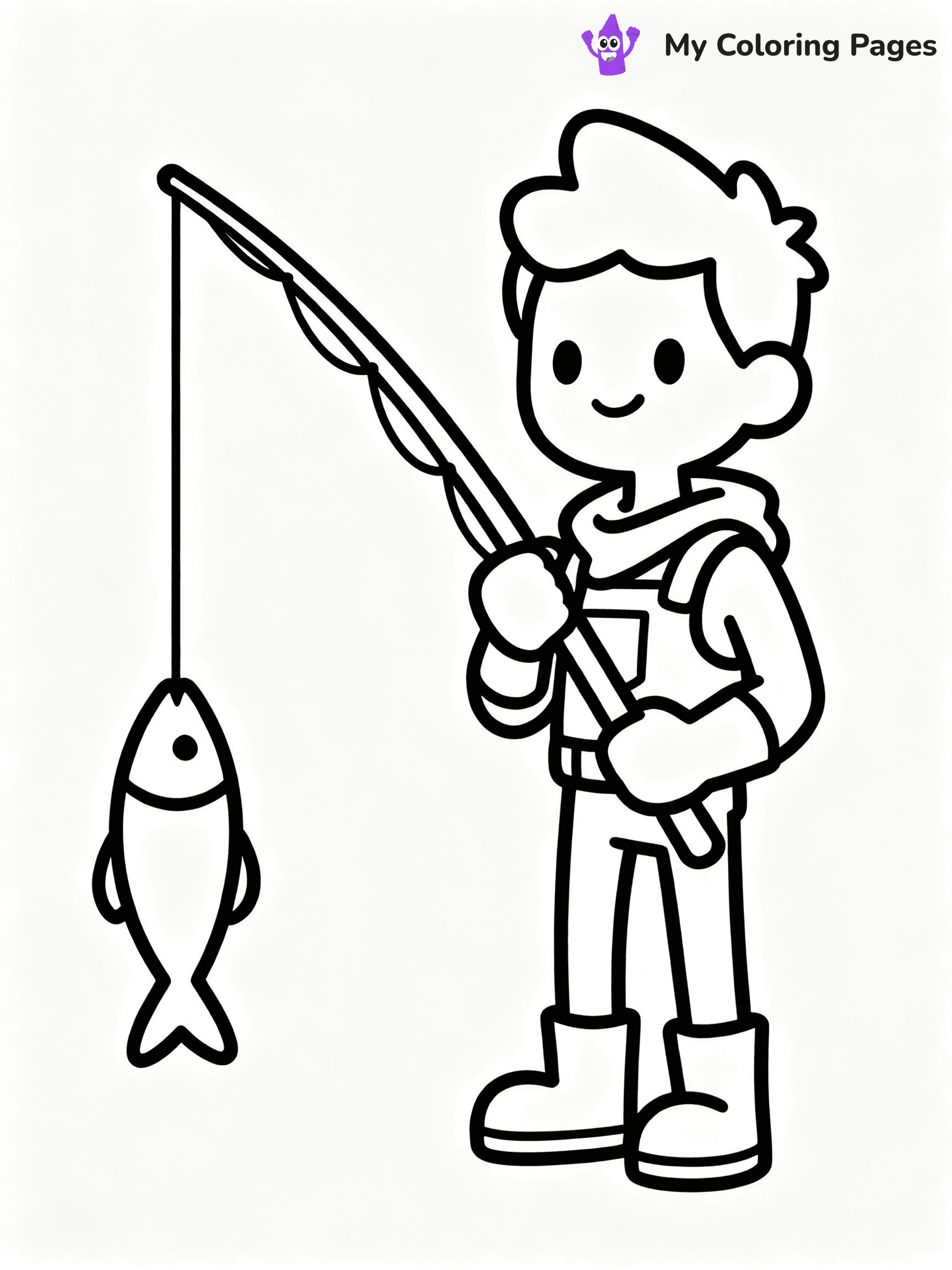 ⚠️ CRITICAL REQUIREMENT - ABSOLUTE BLACK AND WHITE ONLY ⚠️
This MUST be a BLACK AND WHITE line drawing ONLY. NO COLORS whatsoever.
- ONLY pure black lines (#000000) on pure white background (#FFFFFF)
- ABSOLUTELY NO colors, NO shading, NO gradients, NO grayscale
- If there are ANY colors in the output, the image is REJECTED
- This is a COLORING PAGE - meant to be COLORED IN by children
- The output must be UNCOLORED line art ready for coloring
⚠️ SUBJECT TO DRAW: Fishsticks from Fortnite holding a fishing rod, fish dangling from line.
(REMEMBER: Output must be BLACK AND WHITE line art only, NOT colored!)
# COLORING PAGE: BLACK OUTLINES ONLY - WHITE BACKGROUND MANDATORY
Create a **coloring book page** using EXACTLY two values: black lines, white space.
## NON-NEGOTIABLE BINARY RULES
- **ONLY #000000 (black) and #FFFFFF (white)** - NO other values exist
- **EVERY PIXEL = BLACK OR WHITE** - no gray/shading/antialiasing
- **WHITE BACKGROUND MANDATORY** - entire canvas stays white
- **ALL SHAPES HOLLOW** - everything is empty outlines waiting to be colored
- **FORBIDDEN:** fills, shading, gradients, patterns, textures, colors
- **NO SOLID REGIONS** - if it's not a thin line, it's wrong
## Universal Line Standards
- Black outlines ONLY - thin, uniform weight
- Every shape completely empty inside
- Closed contours suitable for coloring
- Simple flat illustration - zero depth/3D/realism
- **Style:** Whimsical Doodle Art Alley - rounded, friendly outlines (unless specified)
## Everything = Outline Only
- Characters/animals: hollow shapes
- Objects/clothing: empty contours
- Backgrounds/scenery: line work only
- Natural elements: outlined forms
- Dark/night areas: don't exist (use outlined symbols)
- Textures/patterns: convert to simple lines
## The Test
Can a child color EVERY white space with crayons? If any area is pre-filled/shaded/gray, it FAILS. Every shape must be waiting to receive color.
**FINAL OUTPUT**: Binary coloring page. Black lines define shapes. White spaces ready for coloring. Nothing else exists. No exceptions. Print-ready.
⚠️ FINAL REMINDER: Draw the subject "Fishsticks from Fortnite holding a fishing rod, fish dangling from line." as BLACK AND WHITE line art. Zero colors in output.