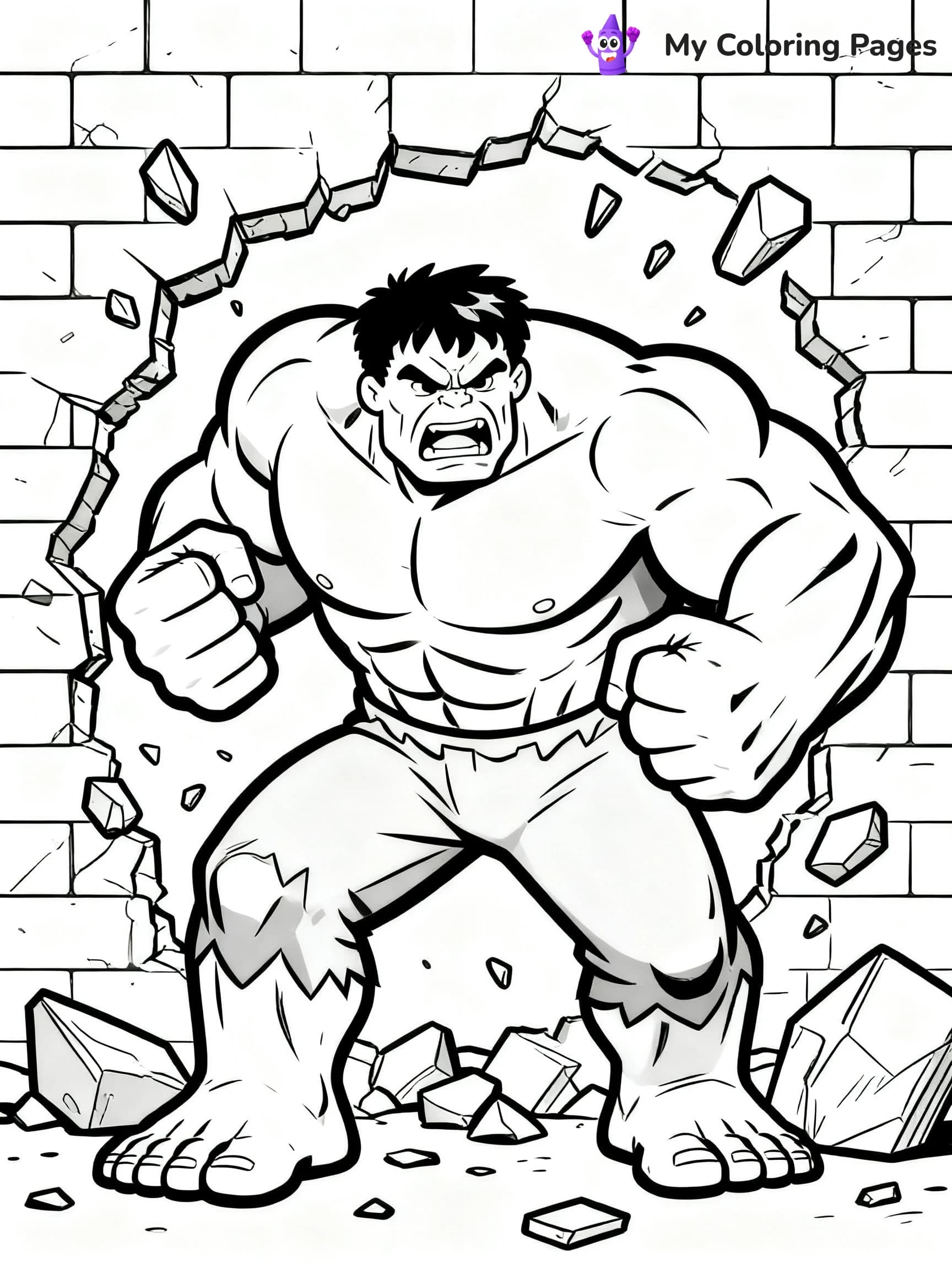Hulk Smash Coloring Pages - 11