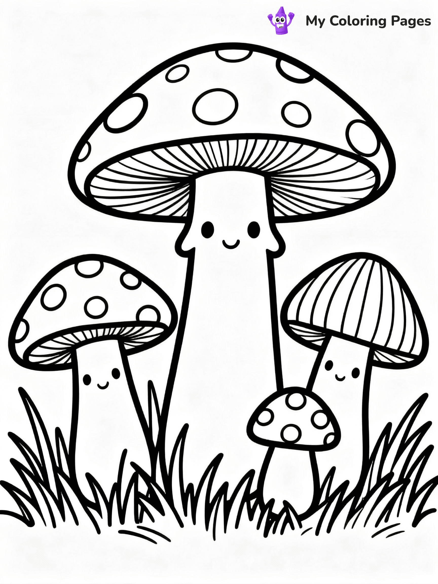 ⚠️ CRITICAL REQUIREMENT - ABSOLUTE BLACK AND WHITE ONLY ⚠️
This MUST be a BLACK AND WHITE line drawing ONLY. NO COLORS whatsoever.
- ONLY pure black lines (#000000) on pure white background (#FFFFFF)
- ABSOLUTELY NO colors, NO shading, NO gradients, NO grayscale
- If there are ANY colors in the output, the image is REJECTED
- This is a COLORING PAGE - meant to be COLORED IN by children
- The output must be UNCOLORED line art ready for coloring
⚠️ SUBJECT TO DRAW: Adorable mushroom family with different sizes, each with unique patterns, nestled in a grassy meadow, outline only
(REMEMBER: Output must be BLACK AND WHITE line art only, NOT colored!)
# COLORING PAGE: BLACK OUTLINES ONLY - WHITE BACKGROUND MANDATORY
Create a **coloring book page** using EXACTLY two values: black lines, white space.
## NON-NEGOTIABLE BINARY RULES
- **ONLY #000000 (black) and #FFFFFF (white)** - NO other values exist
- **EVERY PIXEL = BLACK OR WHITE** - no gray/shading/antialiasing
- **WHITE BACKGROUND MANDATORY** - entire canvas stays white
- **ALL SHAPES HOLLOW** - everything is empty outlines waiting to be colored
- **FORBIDDEN:** fills, shading, gradients, patterns, textures, colors
- **NO SOLID REGIONS** - if it's not a thin line, it's wrong
## Universal Line Standards
- Black outlines ONLY - thin, uniform weight
- Every shape completely empty inside
- Closed contours suitable for coloring
- Simple flat illustration - zero depth/3D/realism
- **Style:** Whimsical Doodle Art Alley - rounded, friendly outlines (unless specified)
## Everything = Outline Only
- Characters/animals: hollow shapes
- Objects/clothing: empty contours
- Backgrounds/scenery: line work only
- Natural elements: outlined forms
- Dark/night areas: don't exist (use outlined symbols)
- Textures/patterns: convert to simple lines
## The Test
Can a child color EVERY white space with crayons? If any area is pre-filled/shaded/gray or colored in, it FAILS. Every shape must be waiting to receive color.
**FINAL OUTPUT**: Binary coloring page. Black lines define shapes. White spaces ready for coloring. Nothing else exists. No exceptions. Print-ready.
⚠️ FINAL REMINDER: Draw the subject "Adorable mushroom family with different sizes, each with unique patterns, nestled in a grassy meadow, outline only" as BLACK AND WHITE line art. Zero colors in output.