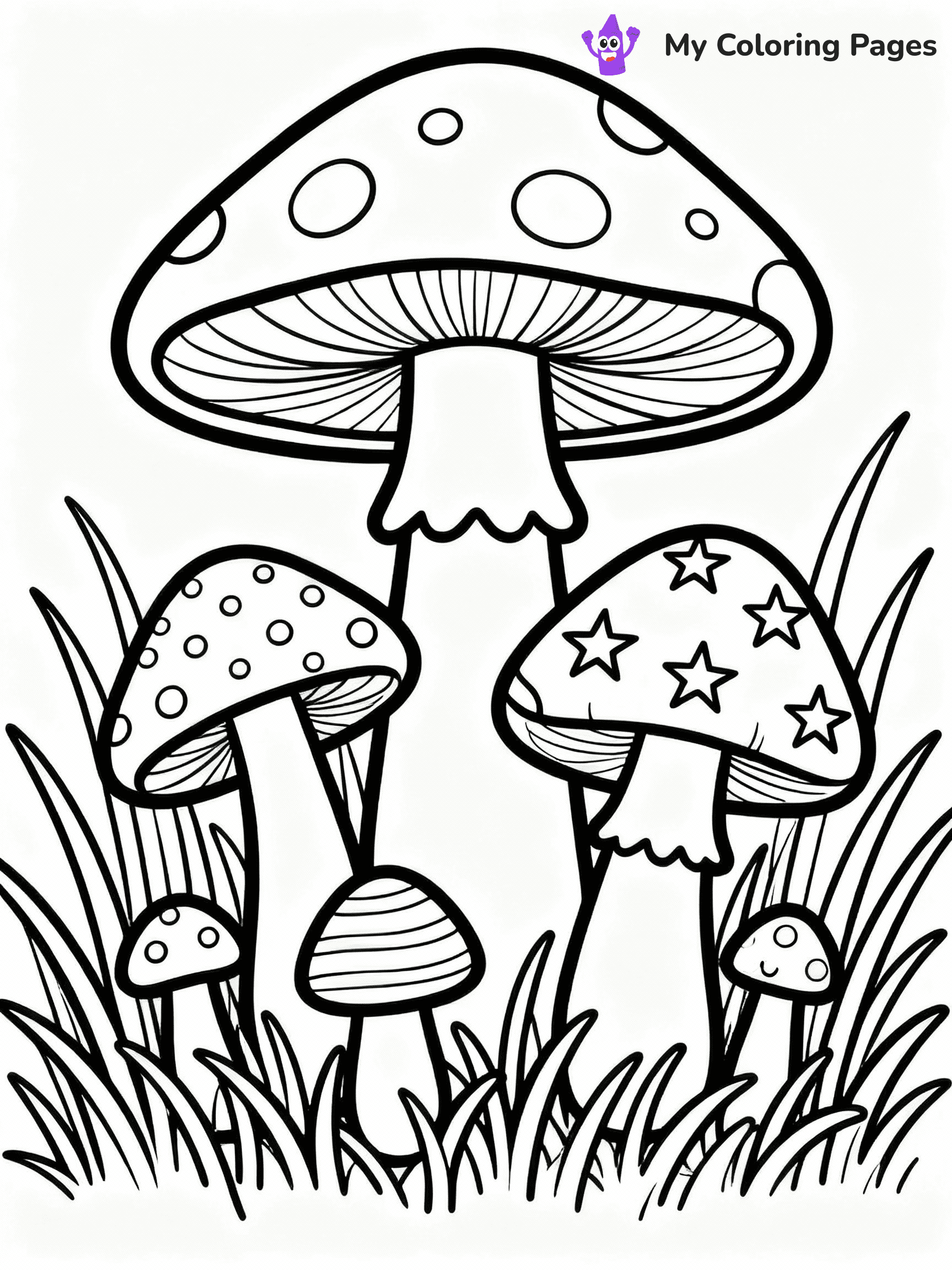 ⚠️ CRITICAL REQUIREMENT - ABSOLUTE BLACK AND WHITE ONLY ⚠️
This MUST be a BLACK AND WHITE line drawing ONLY. NO COLORS whatsoever.
- ONLY pure black lines (#000000) on pure white background (#FFFFFF)
- ABSOLUTELY NO colors, NO shading, NO gradients, NO grayscale
- If there are ANY colors in the output, the image is REJECTED
- This is a COLORING PAGE - meant to be COLORED IN by children
- The output must be UNCOLORED line art ready for coloring
⚠️ SUBJECT TO DRAW: Adorable mushroom family with different sizes, each with unique patterns, nestled in a grassy meadow, outline only
(REMEMBER: Output must be BLACK AND WHITE line art only, NOT colored!)
# COLORING PAGE: BLACK OUTLINES ONLY - WHITE BACKGROUND MANDATORY
Create a **coloring book page** using EXACTLY two values: black lines, white space.
## NON-NEGOTIABLE BINARY RULES
- **ONLY #000000 (black) and #FFFFFF (white)** - NO other values exist
- **EVERY PIXEL = BLACK OR WHITE** - no gray/shading/antialiasing
- **WHITE BACKGROUND MANDATORY** - entire canvas stays white
- **ALL SHAPES HOLLOW** - everything is empty outlines waiting to be colored
- **FORBIDDEN:** fills, shading, gradients, patterns, textures, colors
- **NO SOLID REGIONS** - if it's not a thin line, it's wrong
## Universal Line Standards
- Black outlines ONLY - thin, uniform weight
- Every shape completely empty inside
- Closed contours suitable for coloring
- Simple flat illustration - zero depth/3D/realism
- **Style:** Whimsical Doodle Art Alley - rounded, friendly outlines (unless specified)
## Everything = Outline Only
- Characters/animals: hollow shapes
- Objects/clothing: empty contours
- Backgrounds/scenery: line work only
- Natural elements: outlined forms
- Dark/night areas: don't exist (use outlined symbols)
- Textures/patterns: convert to simple lines
## The Test
Can a child color EVERY white space with crayons? If any area is pre-filled/shaded/gray or colored in, it FAILS. Every shape must be waiting to receive color.
**FINAL OUTPUT**: Binary coloring page. Black lines define shapes. White spaces ready for coloring. Nothing else exists. No exceptions. Print-ready.
⚠️ FINAL REMINDER: Draw the subject "Adorable mushroom family with different sizes, each with unique patterns, nestled in a grassy meadow, outline only" as BLACK AND WHITE line art. Zero colors in output.