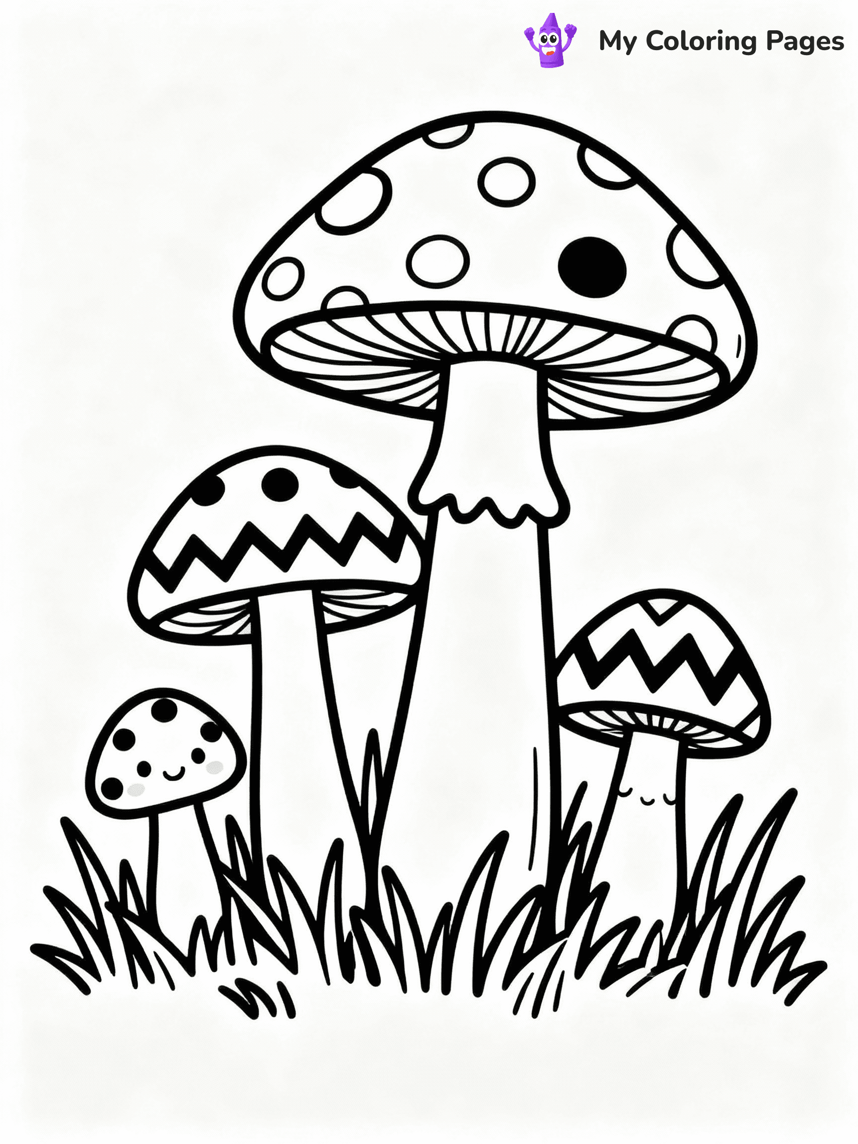 ⚠️ CRITICAL REQUIREMENT - ABSOLUTE BLACK AND WHITE ONLY ⚠️
This MUST be a BLACK AND WHITE line drawing ONLY. NO COLORS whatsoever.
- ONLY pure black lines (#000000) on pure white background (#FFFFFF)
- ABSOLUTELY NO colors, NO shading, NO gradients, NO grayscale
- If there are ANY colors in the output, the image is REJECTED
- This is a COLORING PAGE - meant to be COLORED IN by children
- The output must be UNCOLORED line art ready for coloring
⚠️ SUBJECT TO DRAW: Adorable mushroom family with different sizes, each with unique patterns, nestled in a grassy meadow, outline only
(REMEMBER: Output must be BLACK AND WHITE line art only, NOT colored!)
# COLORING PAGE: BLACK OUTLINES ONLY - WHITE BACKGROUND MANDATORY
Create a **coloring book page** using EXACTLY two values: black lines, white space.
## NON-NEGOTIABLE BINARY RULES
- **ONLY #000000 (black) and #FFFFFF (white)** - NO other values exist
- **EVERY PIXEL = BLACK OR WHITE** - no gray/shading/antialiasing
- **WHITE BACKGROUND MANDATORY** - entire canvas stays white
- **ALL SHAPES HOLLOW** - everything is empty outlines waiting to be colored
- **FORBIDDEN:** fills, shading, gradients, patterns, textures, colors
- **NO SOLID REGIONS** - if it's not a thin line, it's wrong
## Universal Line Standards
- Black outlines ONLY - thin, uniform weight
- Every shape completely empty inside
- Closed contours suitable for coloring
- Simple flat illustration - zero depth/3D/realism
- **Style:** Whimsical Doodle Art Alley - rounded, friendly outlines (unless specified)
## Everything = Outline Only
- Characters/animals: hollow shapes
- Objects/clothing: empty contours
- Backgrounds/scenery: line work only
- Natural elements: outlined forms
- Dark/night areas: don't exist (use outlined symbols)
- Textures/patterns: convert to simple lines
## The Test
Can a child color EVERY white space with crayons? If any area is pre-filled/shaded/gray or colored in, it FAILS. Every shape must be waiting to receive color.
**FINAL OUTPUT**: Binary coloring page. Black lines define shapes. White spaces ready for coloring. Nothing else exists. No exceptions. Print-ready.
⚠️ FINAL REMINDER: Draw the subject "Adorable mushroom family with different sizes, each with unique patterns, nestled in a grassy meadow, outline only" as BLACK AND WHITE line art. Zero colors in output.