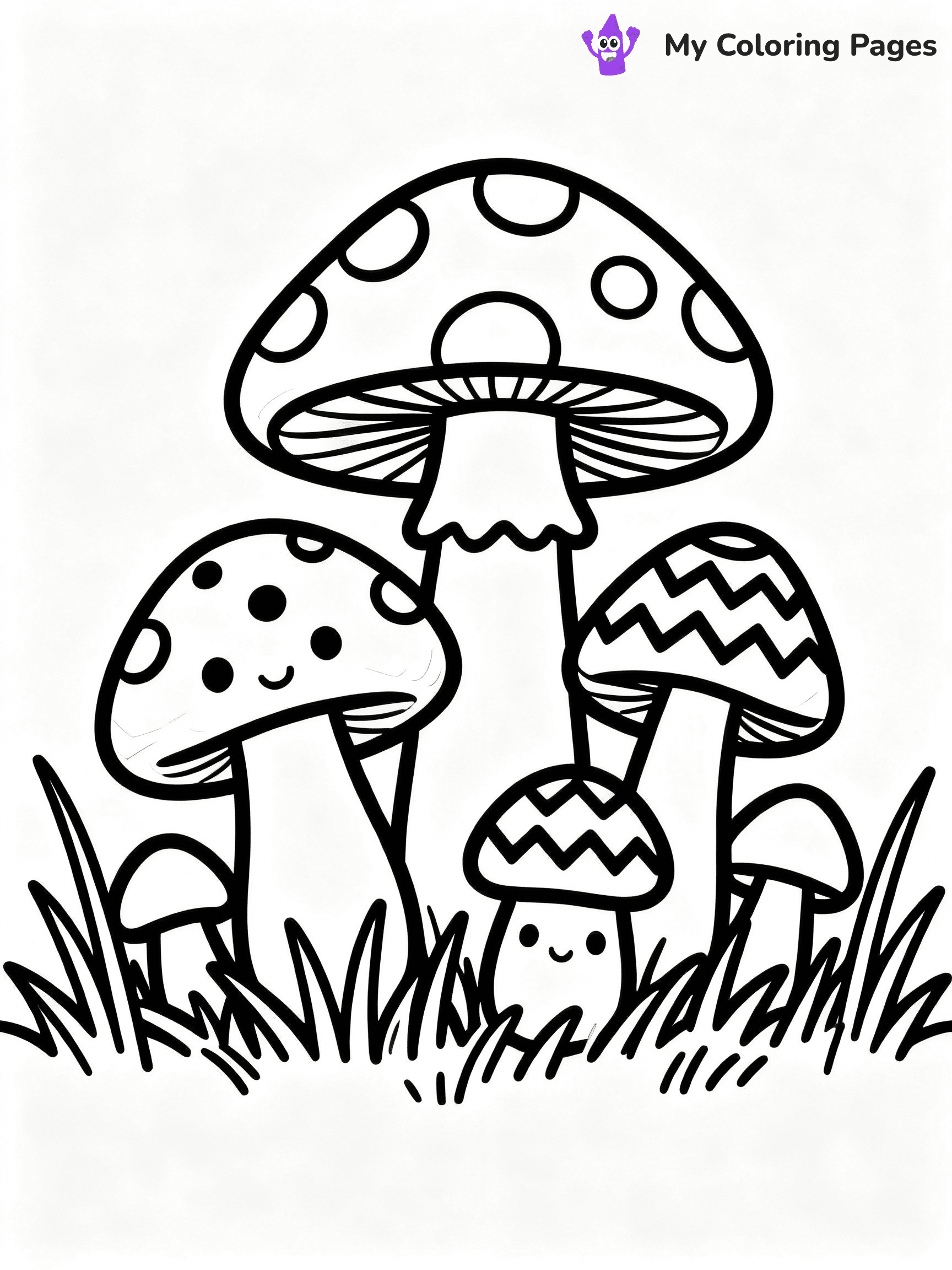 ⚠️ CRITICAL REQUIREMENT - ABSOLUTE BLACK AND WHITE ONLY ⚠️
This MUST be a BLACK AND WHITE line drawing ONLY. NO COLORS whatsoever.
- ONLY pure black lines (#000000) on pure white background (#FFFFFF)
- ABSOLUTELY NO colors, NO shading, NO gradients, NO grayscale
- If there are ANY colors in the output, the image is REJECTED
- This is a COLORING PAGE - meant to be COLORED IN by children
- The output must be UNCOLORED line art ready for coloring
⚠️ SUBJECT TO DRAW: Adorable mushroom family with different sizes, each with unique patterns, nestled in a grassy meadow, outline only
(REMEMBER: Output must be BLACK AND WHITE line art only, NOT colored!)
# COLORING PAGE: BLACK OUTLINES ONLY - WHITE BACKGROUND MANDATORY
Create a **coloring book page** using EXACTLY two values: black lines, white space.
## NON-NEGOTIABLE BINARY RULES
- **ONLY #000000 (black) and #FFFFFF (white)** - NO other values exist
- **EVERY PIXEL = BLACK OR WHITE** - no gray/shading/antialiasing
- **WHITE BACKGROUND MANDATORY** - entire canvas stays white
- **ALL SHAPES HOLLOW** - everything is empty outlines waiting to be colored
- **FORBIDDEN:** fills, shading, gradients, patterns, textures, colors
- **NO SOLID REGIONS** - if it's not a thin line, it's wrong
## Universal Line Standards
- Black outlines ONLY - thin, uniform weight
- Every shape completely empty inside
- Closed contours suitable for coloring
- Simple flat illustration - zero depth/3D/realism
- **Style:** Whimsical Doodle Art Alley - rounded, friendly outlines (unless specified)
## Everything = Outline Only
- Characters/animals: hollow shapes
- Objects/clothing: empty contours
- Backgrounds/scenery: line work only
- Natural elements: outlined forms
- Dark/night areas: don't exist (use outlined symbols)
- Textures/patterns: convert to simple lines
## The Test
Can a child color EVERY white space with crayons? If any area is pre-filled/shaded/gray or colored in, it FAILS. Every shape must be waiting to receive color.
**FINAL OUTPUT**: Binary coloring page. Black lines define shapes. White spaces ready for coloring. Nothing else exists. No exceptions. Print-ready.
⚠️ FINAL REMINDER: Draw the subject "Adorable mushroom family with different sizes, each with unique patterns, nestled in a grassy meadow, outline only" as BLACK AND WHITE line art. Zero colors in output.