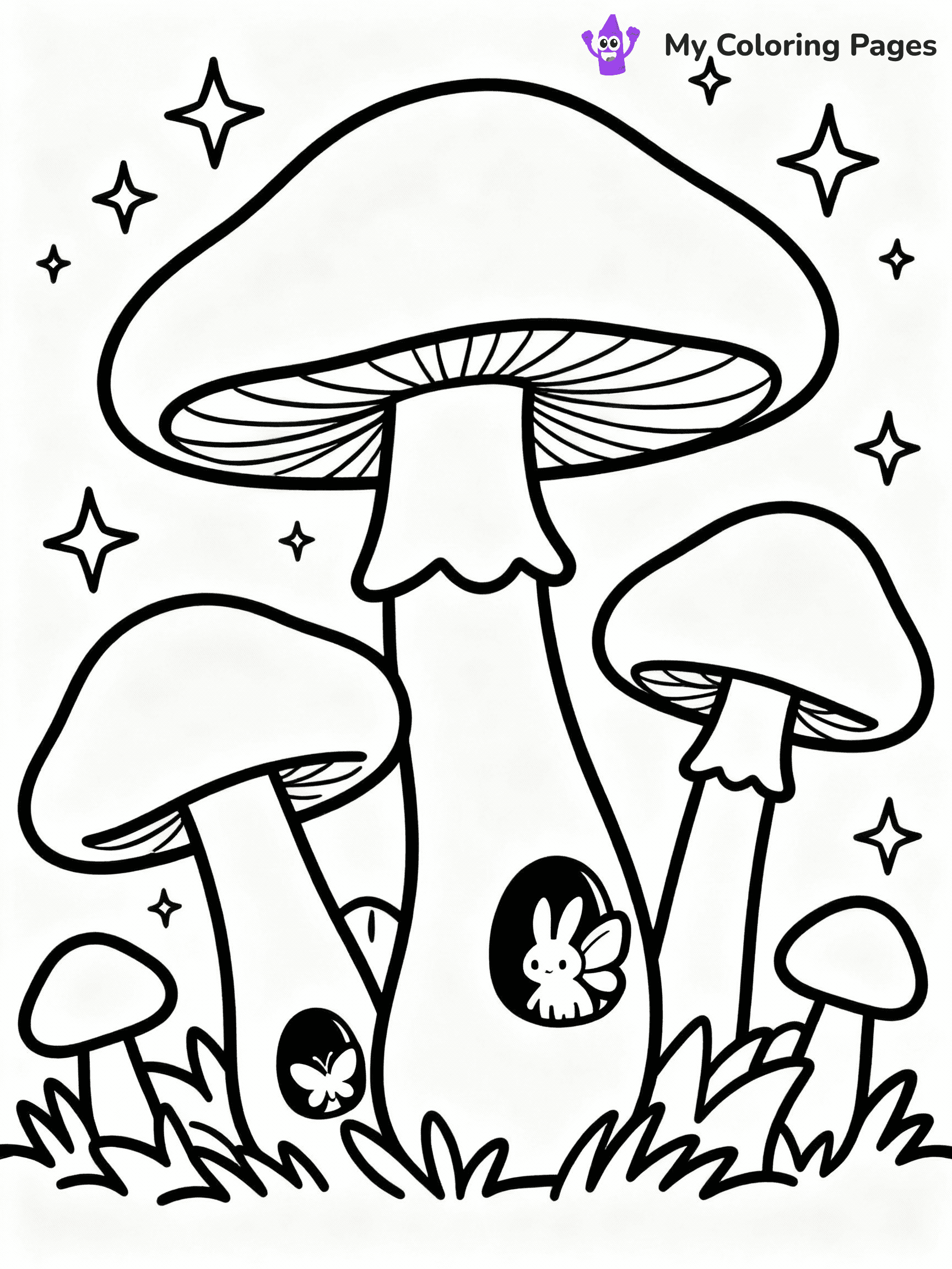 ⚠️ CRITICAL REQUIREMENT - ABSOLUTE BLACK AND WHITE ONLY ⚠️
This MUST be a BLACK AND WHITE line drawing ONLY. NO COLORS whatsoever.
- ONLY pure black lines (#000000) on pure white background (#FFFFFF)
- ABSOLUTELY NO colors, NO shading, NO gradients, NO grayscale
- If there are ANY colors in the output, the image is REJECTED
- This is a COLORING PAGE - meant to be COLORED IN by children
- The output must be UNCOLORED line art ready for coloring
⚠️ SUBJECT TO DRAW: Magical mushroom garden with oversized fungi and sparkling fairy lights, whimsical creatures peeking through, outline only
(REMEMBER: Output must be BLACK AND WHITE line art only, NOT colored!)
# COLORING PAGE: BLACK OUTLINES ONLY - WHITE BACKGROUND MANDATORY
Create a **coloring book page** using EXACTLY two values: black lines, white space.
## NON-NEGOTIABLE BINARY RULES
- **ONLY #000000 (black) and #FFFFFF (white)** - NO other values exist
- **EVERY PIXEL = BLACK OR WHITE** - no gray/shading/antialiasing
- **WHITE BACKGROUND MANDATORY** - entire canvas stays white
- **ALL SHAPES HOLLOW** - everything is empty outlines waiting to be colored
- **FORBIDDEN:** fills, shading, gradients, patterns, textures, colors
- **NO SOLID REGIONS** - if it's not a thin line, it's wrong
## Universal Line Standards
- Black outlines ONLY - thin, uniform weight
- Every shape completely empty inside
- Closed contours suitable for coloring
- Simple flat illustration - zero depth/3D/realism
- **Style:** Whimsical Doodle Art Alley - rounded, friendly outlines (unless specified)
## Everything = Outline Only
- Characters/animals: hollow shapes
- Objects/clothing: empty contours
- Backgrounds/scenery: line work only
- Natural elements: outlined forms
- Dark/night areas: don't exist (use outlined symbols)
- Textures/patterns: convert to simple lines
## The Test
Can a child color EVERY white space with crayons? If any area is pre-filled/shaded/gray or colored in, it FAILS. Every shape must be waiting to receive color.
**FINAL OUTPUT**: Binary coloring page. Black lines define shapes. White spaces ready for coloring. Nothing else exists. No exceptions. Print-ready.
⚠️ FINAL REMINDER: Draw the subject "Magical mushroom garden with oversized fungi and sparkling fairy lights, whimsical creatures peeking through, outline only" as BLACK AND WHITE line art. Zero colors in output.