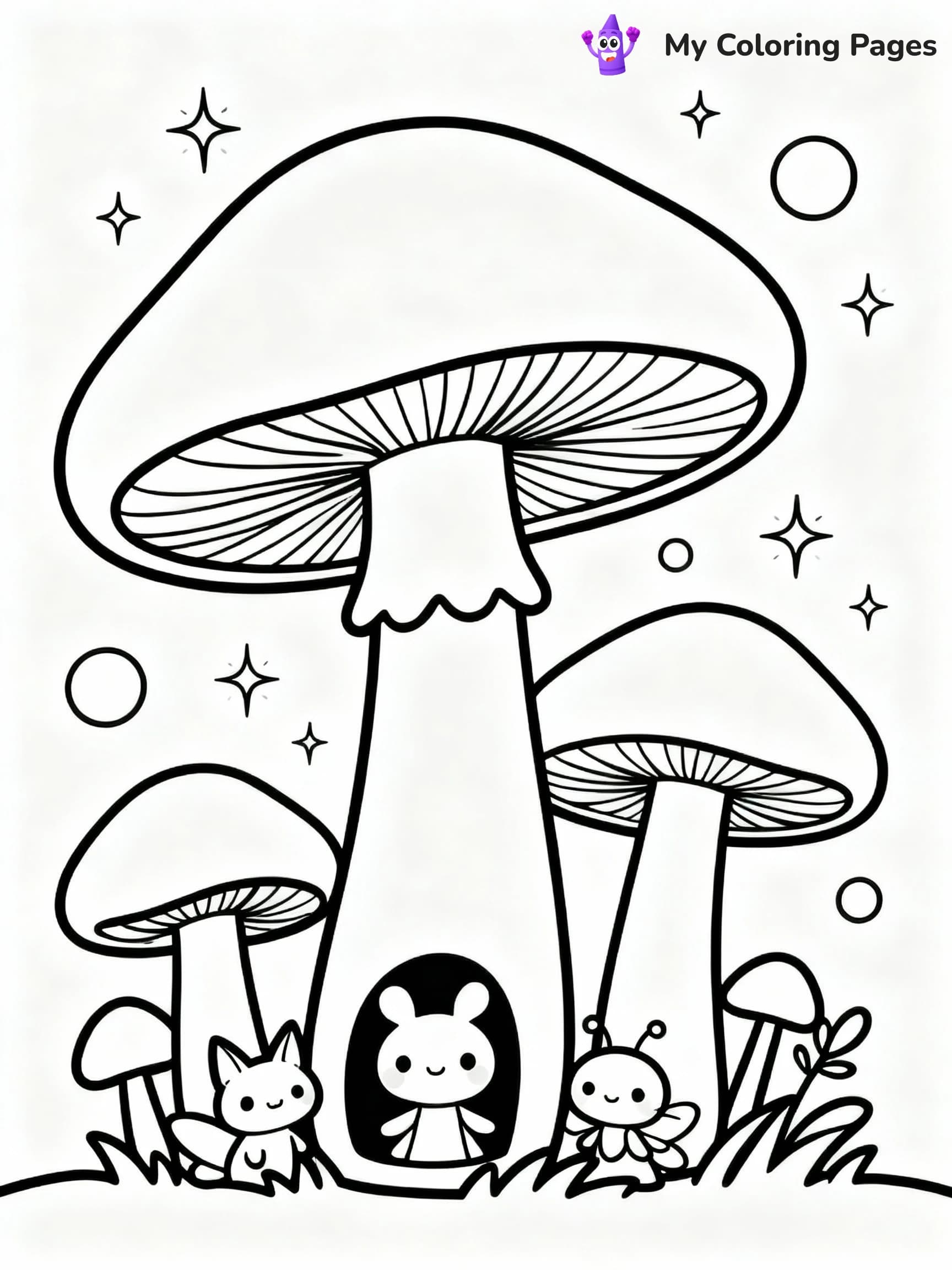 Mushroom Coloring Pages - 24