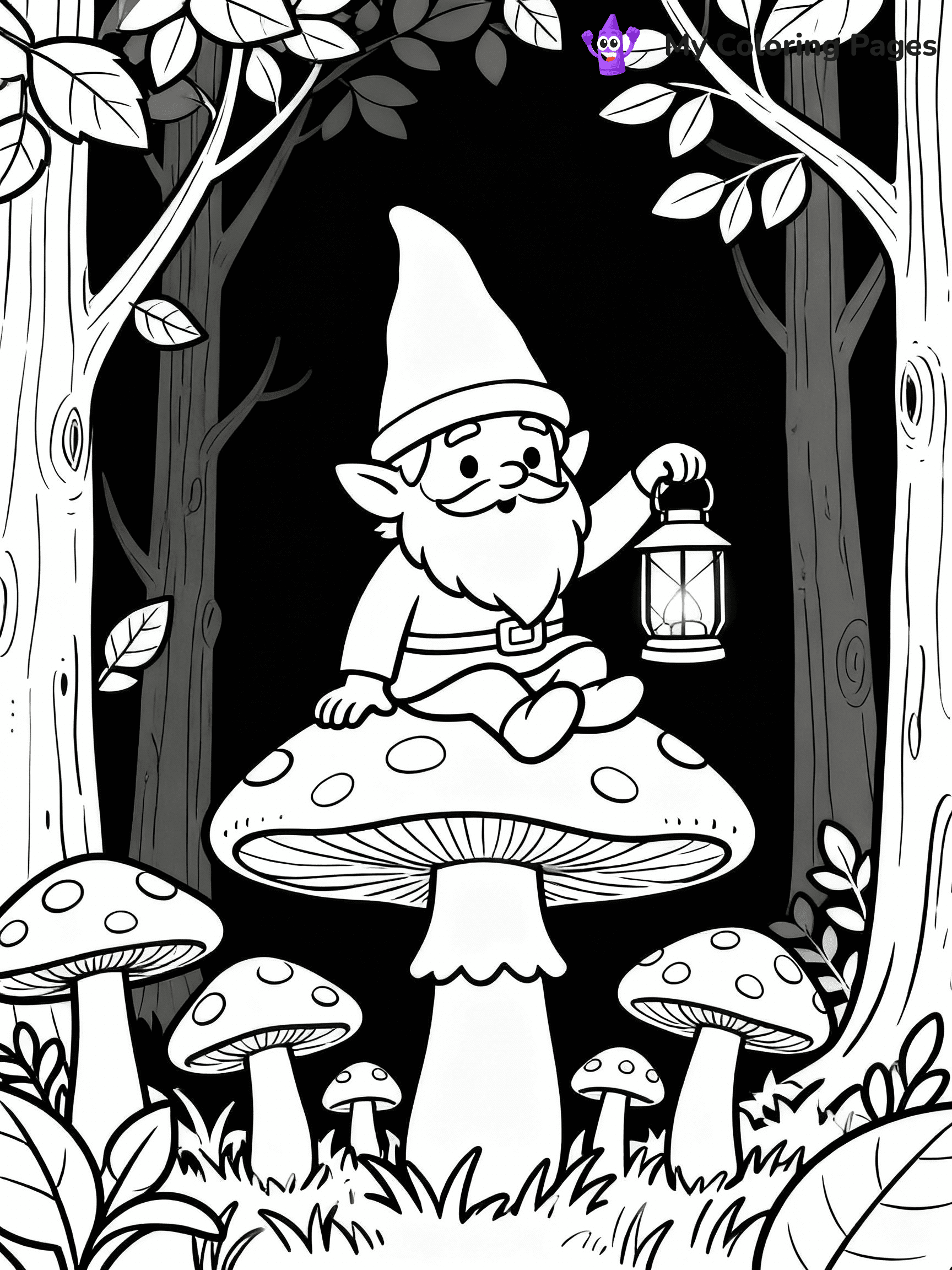 ⚠️ CRITICAL REQUIREMENT - ABSOLUTE BLACK AND WHITE ONLY ⚠️
This MUST be a BLACK AND WHITE line drawing ONLY. NO COLORS whatsoever.
- ONLY pure black lines (#000000) on pure white background (#FFFFFF)
- ABSOLUTELY NO colors, NO shading, NO gradients, NO grayscale
- If there are ANY colors in the output, the image is REJECTED
- This is a COLORING PAGE - meant to be COLORED IN by children
- The output must be UNCOLORED line art ready for coloring
⚠️ SUBJECT TO DRAW: A curious gnome sitting on a mushroom, holding a lantern, surrounded by toadstools, mystical forest background, outline only
(REMEMBER: Output must be BLACK AND WHITE line art only, NOT colored!)
# COLORING PAGE: BLACK OUTLINES ONLY - WHITE BACKGROUND MANDATORY
Create a **coloring book page** using EXACTLY two values: black lines, white space.
## NON-NEGOTIABLE BINARY RULES
- **ONLY #000000 (black) and #FFFFFF (white)** - NO other values exist
- **EVERY PIXEL = BLACK OR WHITE** - no gray/shading/antialiasing
- **WHITE BACKGROUND MANDATORY** - entire canvas stays white
- **ALL SHAPES HOLLOW** - everything is empty outlines waiting to be colored
- **FORBIDDEN:** fills, shading, gradients, patterns, textures, colors
- **NO SOLID REGIONS** - if it's not a thin line, it's wrong
## Universal Line Standards
- Black outlines ONLY - thin, uniform weight
- Every shape completely empty inside
- Closed contours suitable for coloring
- Simple flat illustration - zero depth/3D/realism
- **Style:** Whimsical Doodle Art Alley - rounded, friendly outlines (unless specified)
## Everything = Outline Only
- Characters/animals: hollow shapes
- Objects/clothing: empty contours
- Backgrounds/scenery: line work only
- Natural elements: outlined forms
- Dark/night areas: don't exist (use outlined symbols)
- Textures/patterns: convert to simple lines
## The Test
Can a child color EVERY white space with crayons? If any area is pre-filled/shaded/gray or colored in, it FAILS. Every shape must be waiting to receive color.
**FINAL OUTPUT**: Binary coloring page. Black lines define shapes. White spaces ready for coloring. Nothing else exists. No exceptions. Print-ready.
⚠️ FINAL REMINDER: Draw the subject "A curious gnome sitting on a mushroom, holding a lantern, surrounded by toadstools, mystical forest background, outline only" as BLACK AND WHITE line art. Zero colors in output.