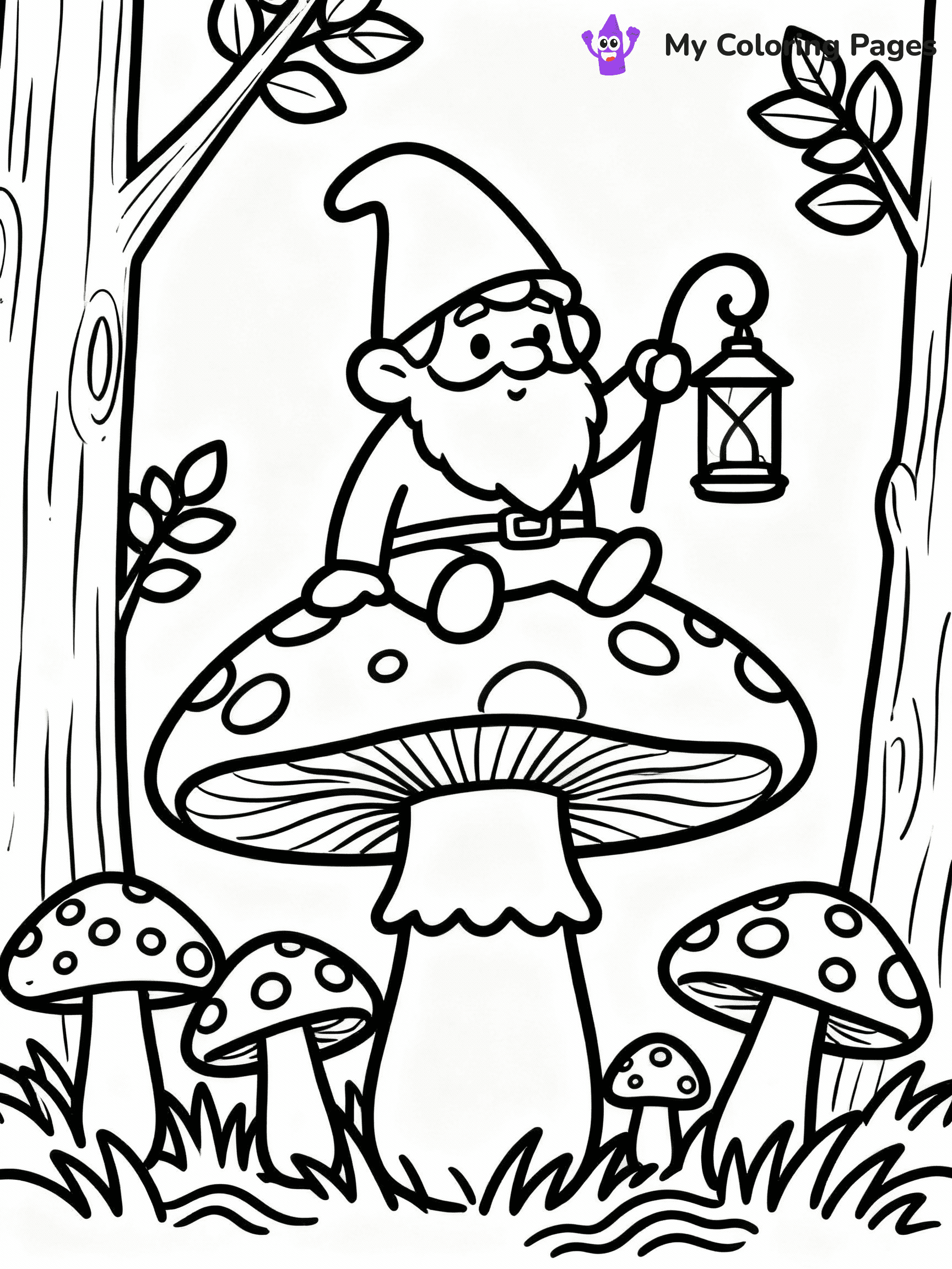 ⚠️ CRITICAL REQUIREMENT - ABSOLUTE BLACK AND WHITE ONLY ⚠️
This MUST be a BLACK AND WHITE line drawing ONLY. NO COLORS whatsoever.
- ONLY pure black lines (#000000) on pure white background (#FFFFFF)
- ABSOLUTELY NO colors, NO shading, NO gradients, NO grayscale
- If there are ANY colors in the output, the image is REJECTED
- This is a COLORING PAGE - meant to be COLORED IN by children
- The output must be UNCOLORED line art ready for coloring
⚠️ SUBJECT TO DRAW: A curious gnome sitting on a mushroom, holding a lantern, surrounded by toadstools, mystical forest background, outline only
(REMEMBER: Output must be BLACK AND WHITE line art only, NOT colored!)
# COLORING PAGE: BLACK OUTLINES ONLY - WHITE BACKGROUND MANDATORY
Create a **coloring book page** using EXACTLY two values: black lines, white space.
## NON-NEGOTIABLE BINARY RULES
- **ONLY #000000 (black) and #FFFFFF (white)** - NO other values exist
- **EVERY PIXEL = BLACK OR WHITE** - no gray/shading/antialiasing
- **WHITE BACKGROUND MANDATORY** - entire canvas stays white
- **ALL SHAPES HOLLOW** - everything is empty outlines waiting to be colored
- **FORBIDDEN:** fills, shading, gradients, patterns, textures, colors
- **NO SOLID REGIONS** - if it's not a thin line, it's wrong
## Universal Line Standards
- Black outlines ONLY - thin, uniform weight
- Every shape completely empty inside
- Closed contours suitable for coloring
- Simple flat illustration - zero depth/3D/realism
- **Style:** Whimsical Doodle Art Alley - rounded, friendly outlines (unless specified)
## Everything = Outline Only
- Characters/animals: hollow shapes
- Objects/clothing: empty contours
- Backgrounds/scenery: line work only
- Natural elements: outlined forms
- Dark/night areas: don't exist (use outlined symbols)
- Textures/patterns: convert to simple lines
## The Test
Can a child color EVERY white space with crayons? If any area is pre-filled/shaded/gray or colored in, it FAILS. Every shape must be waiting to receive color.
**FINAL OUTPUT**: Binary coloring page. Black lines define shapes. White spaces ready for coloring. Nothing else exists. No exceptions. Print-ready.
⚠️ FINAL REMINDER: Draw the subject "A curious gnome sitting on a mushroom, holding a lantern, surrounded by toadstools, mystical forest background, outline only" as BLACK AND WHITE line art. Zero colors in output.