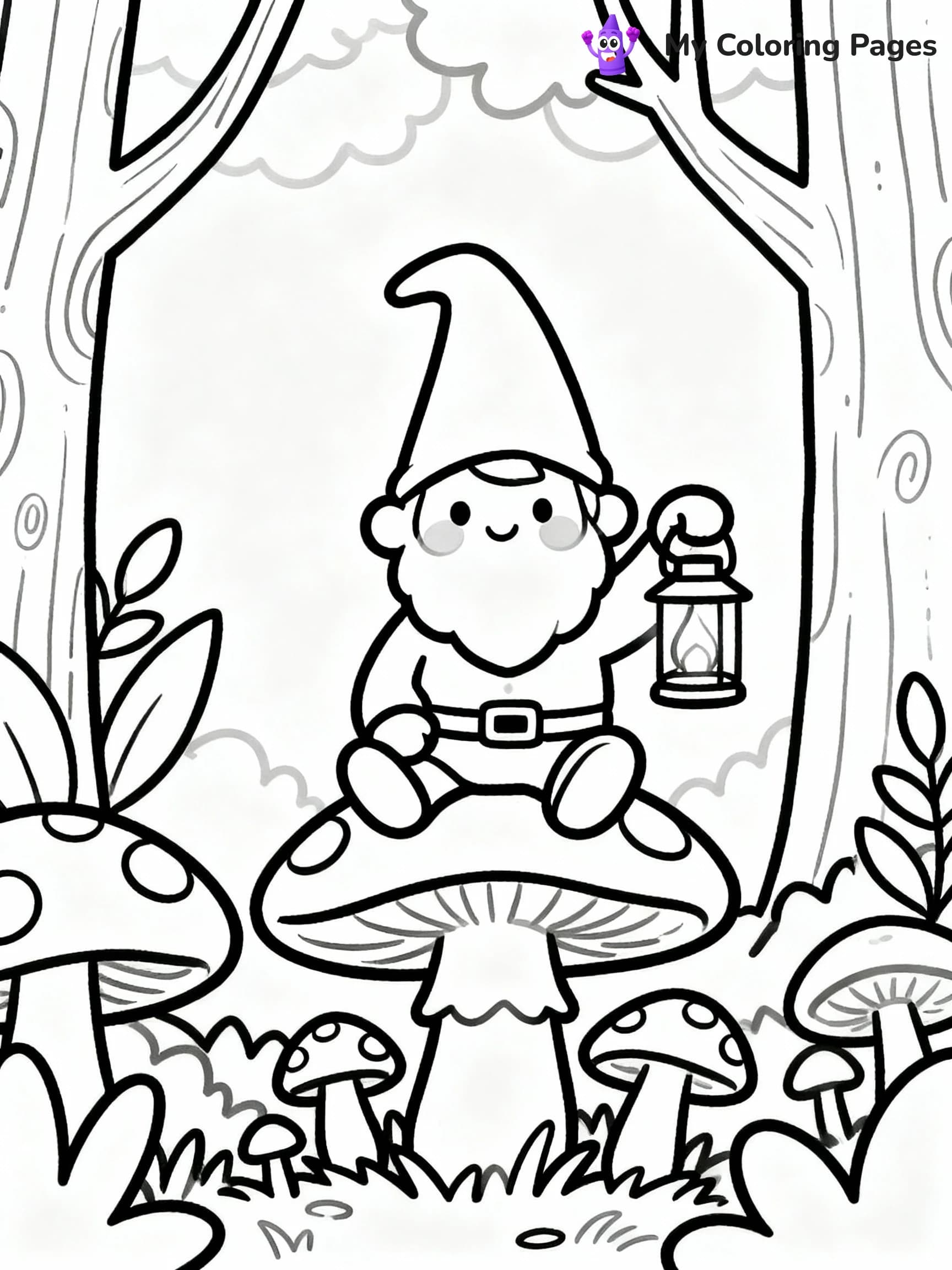 Mushroom Coloring Pages - 9
