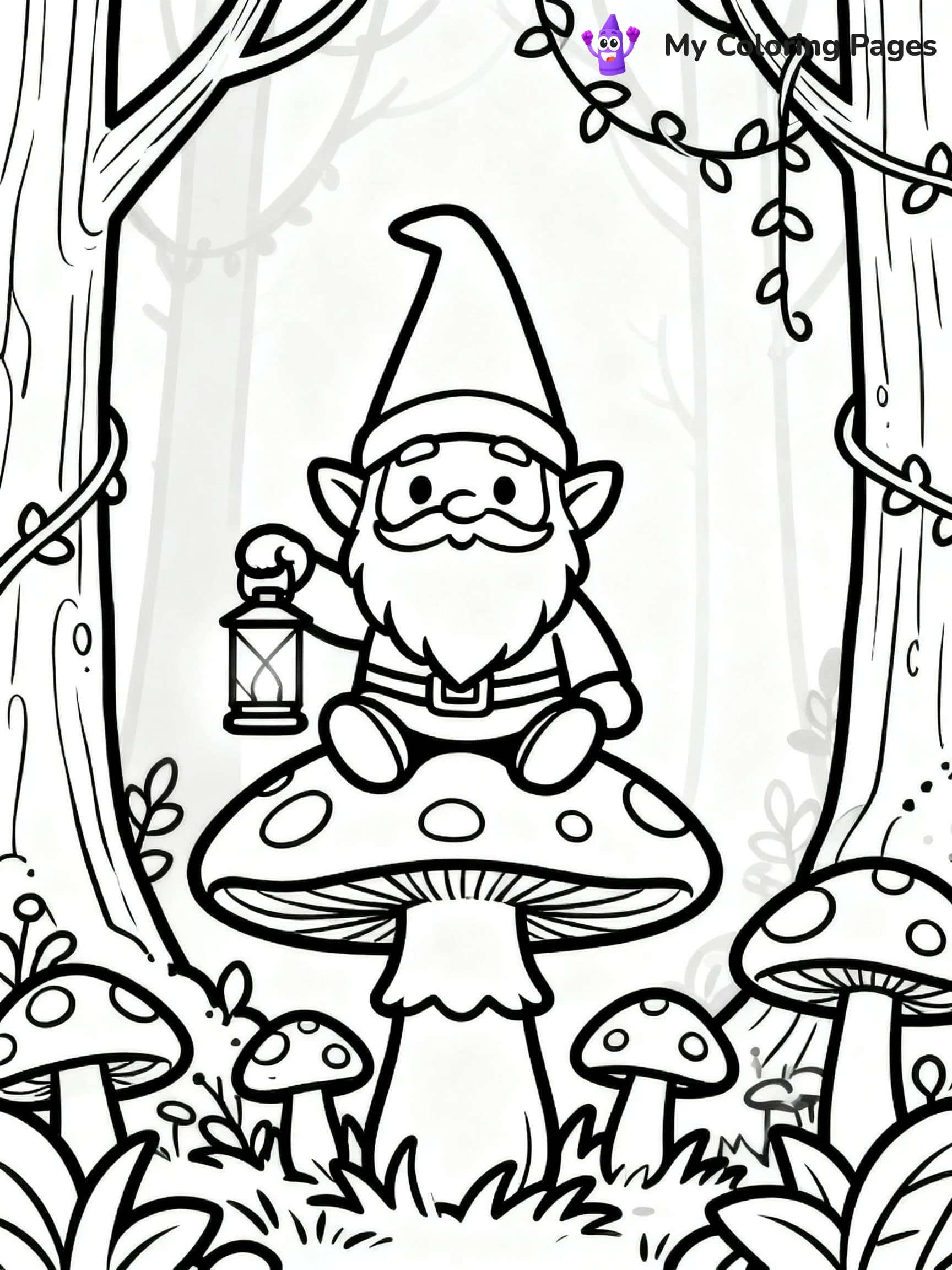 Mushroom Coloring Pages - 8