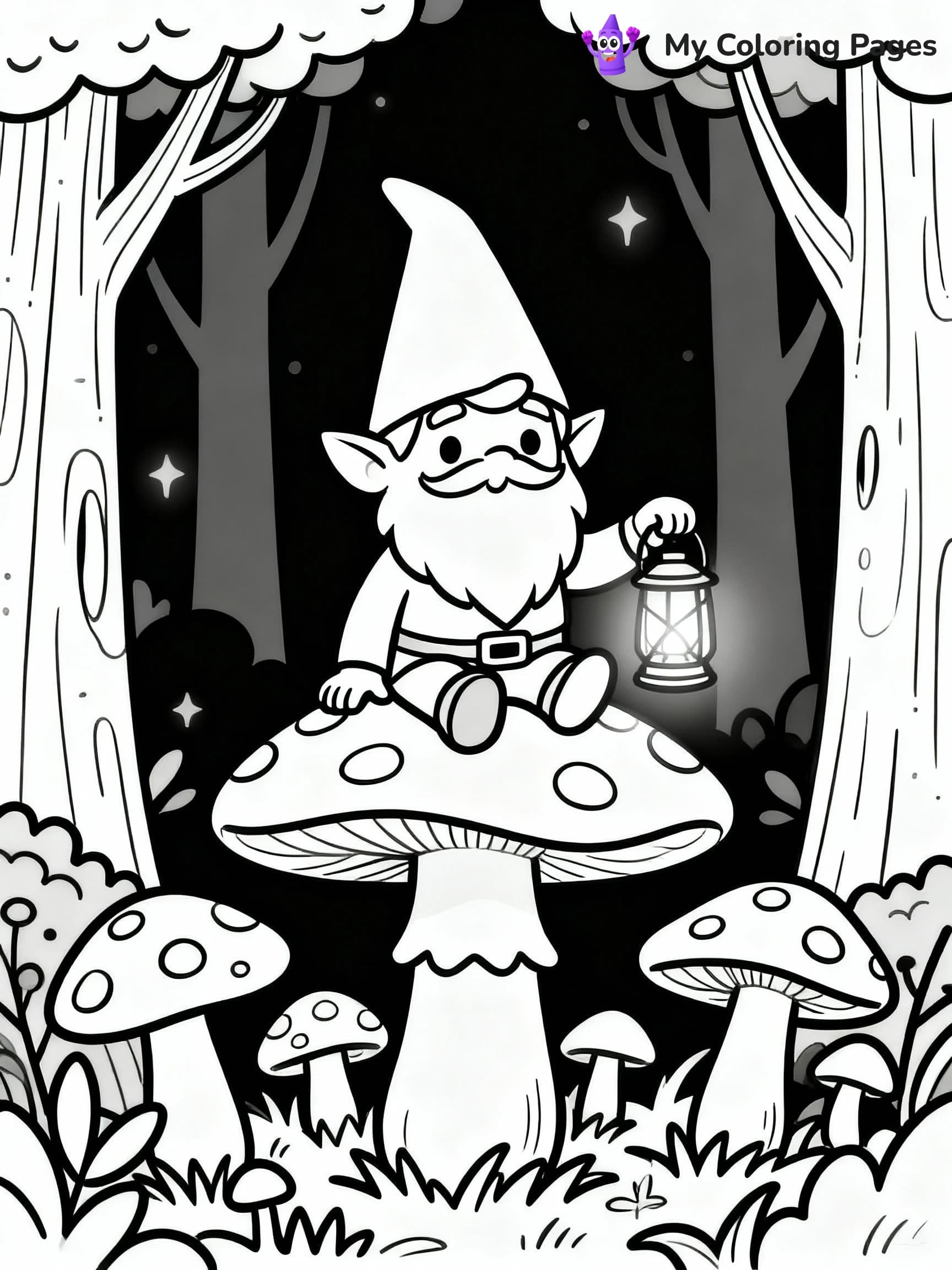 Mushroom Coloring Pages - 7