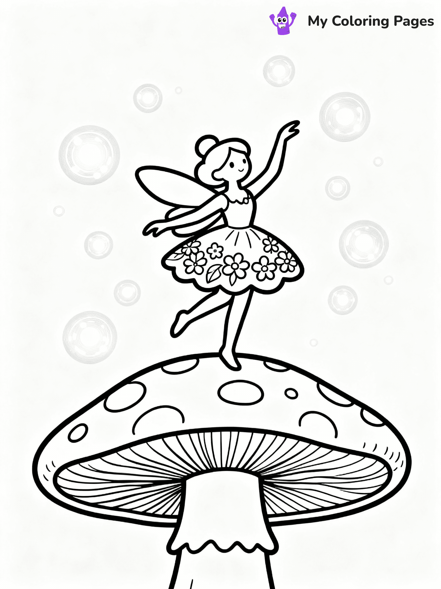 ⚠️ CRITICAL REQUIREMENT - ABSOLUTE BLACK AND WHITE ONLY ⚠️
This MUST be a BLACK AND WHITE line drawing ONLY. NO COLORS whatsoever.
- ONLY pure black lines (#000000) on pure white background (#FFFFFF)
- ABSOLUTELY NO colors, NO shading, NO gradients, NO grayscale
- If there are ANY colors in the output, the image is REJECTED
- This is a COLORING PAGE - meant to be COLORED IN by children
- The output must be UNCOLORED line art ready for coloring
⚠️ SUBJECT TO DRAW: A whimsical mushroom fairy dancing on a giant mushroom cap, wearing floral dress, surrounded by glowing orbs, outline only
(REMEMBER: Output must be BLACK AND WHITE line art only, NOT colored!)
# COLORING PAGE: BLACK OUTLINES ONLY - WHITE BACKGROUND MANDATORY
Create a **coloring book page** using EXACTLY two values: black lines, white space.
## NON-NEGOTIABLE BINARY RULES
- **ONLY #000000 (black) and #FFFFFF (white)** - NO other values exist
- **EVERY PIXEL = BLACK OR WHITE** - no gray/shading/antialiasing
- **WHITE BACKGROUND MANDATORY** - entire canvas stays white
- **ALL SHAPES HOLLOW** - everything is empty outlines waiting to be colored
- **FORBIDDEN:** fills, shading, gradients, patterns, textures, colors
- **NO SOLID REGIONS** - if it's not a thin line, it's wrong
## Universal Line Standards
- Black outlines ONLY - thin, uniform weight
- Every shape completely empty inside
- Closed contours suitable for coloring
- Simple flat illustration - zero depth/3D/realism
- **Style:** Whimsical Doodle Art Alley - rounded, friendly outlines (unless specified)
## Everything = Outline Only
- Characters/animals: hollow shapes
- Objects/clothing: empty contours
- Backgrounds/scenery: line work only
- Natural elements: outlined forms
- Dark/night areas: don't exist (use outlined symbols)
- Textures/patterns: convert to simple lines
## The Test
Can a child color EVERY white space with crayons? If any area is pre-filled/shaded/gray or colored in, it FAILS. Every shape must be waiting to receive color.
**FINAL OUTPUT**: Binary coloring page. Black lines define shapes. White spaces ready for coloring. Nothing else exists. No exceptions. Print-ready.
⚠️ FINAL REMINDER: Draw the subject "A whimsical mushroom fairy dancing on a giant mushroom cap, wearing floral dress, surrounded by glowing orbs, outline only" as BLACK AND WHITE line art. Zero colors in output.