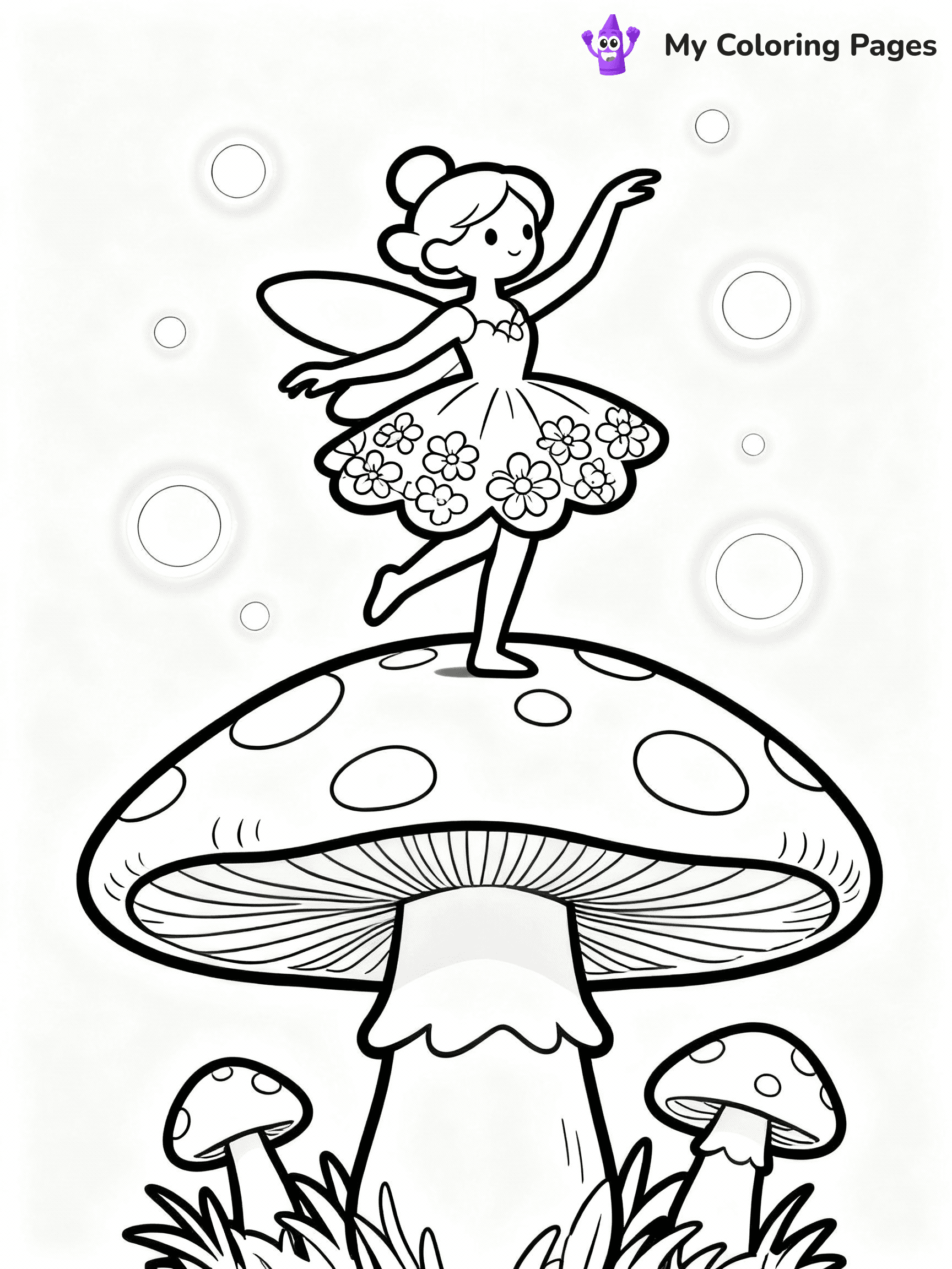 ⚠️ CRITICAL REQUIREMENT - ABSOLUTE BLACK AND WHITE ONLY ⚠️
This MUST be a BLACK AND WHITE line drawing ONLY. NO COLORS whatsoever.
- ONLY pure black lines (#000000) on pure white background (#FFFFFF)
- ABSOLUTELY NO colors, NO shading, NO gradients, NO grayscale
- If there are ANY colors in the output, the image is REJECTED
- This is a COLORING PAGE - meant to be COLORED IN by children
- The output must be UNCOLORED line art ready for coloring
⚠️ SUBJECT TO DRAW: A whimsical mushroom fairy dancing on a giant mushroom cap, wearing floral dress, surrounded by glowing orbs, outline only
(REMEMBER: Output must be BLACK AND WHITE line art only, NOT colored!)
# COLORING PAGE: BLACK OUTLINES ONLY - WHITE BACKGROUND MANDATORY
Create a **coloring book page** using EXACTLY two values: black lines, white space.
## NON-NEGOTIABLE BINARY RULES
- **ONLY #000000 (black) and #FFFFFF (white)** - NO other values exist
- **EVERY PIXEL = BLACK OR WHITE** - no gray/shading/antialiasing
- **WHITE BACKGROUND MANDATORY** - entire canvas stays white
- **ALL SHAPES HOLLOW** - everything is empty outlines waiting to be colored
- **FORBIDDEN:** fills, shading, gradients, patterns, textures, colors
- **NO SOLID REGIONS** - if it's not a thin line, it's wrong
## Universal Line Standards
- Black outlines ONLY - thin, uniform weight
- Every shape completely empty inside
- Closed contours suitable for coloring
- Simple flat illustration - zero depth/3D/realism
- **Style:** Whimsical Doodle Art Alley - rounded, friendly outlines (unless specified)
## Everything = Outline Only
- Characters/animals: hollow shapes
- Objects/clothing: empty contours
- Backgrounds/scenery: line work only
- Natural elements: outlined forms
- Dark/night areas: don't exist (use outlined symbols)
- Textures/patterns: convert to simple lines
## The Test
Can a child color EVERY white space with crayons? If any area is pre-filled/shaded/gray or colored in, it FAILS. Every shape must be waiting to receive color.
**FINAL OUTPUT**: Binary coloring page. Black lines define shapes. White spaces ready for coloring. Nothing else exists. No exceptions. Print-ready.
⚠️ FINAL REMINDER: Draw the subject "A whimsical mushroom fairy dancing on a giant mushroom cap, wearing floral dress, surrounded by glowing orbs, outline only" as BLACK AND WHITE line art. Zero colors in output.