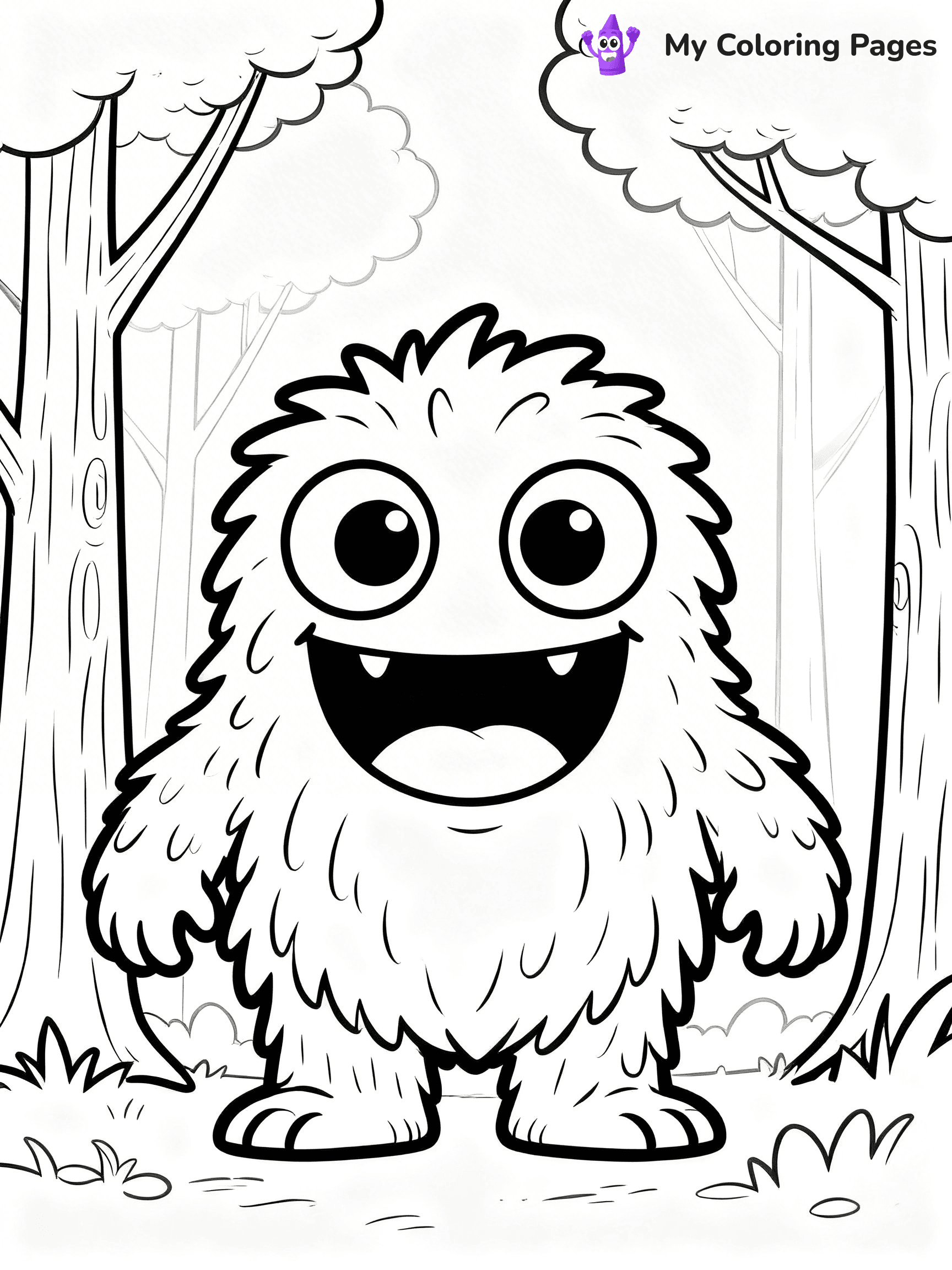 Cute Monster Coloring Pages - 103