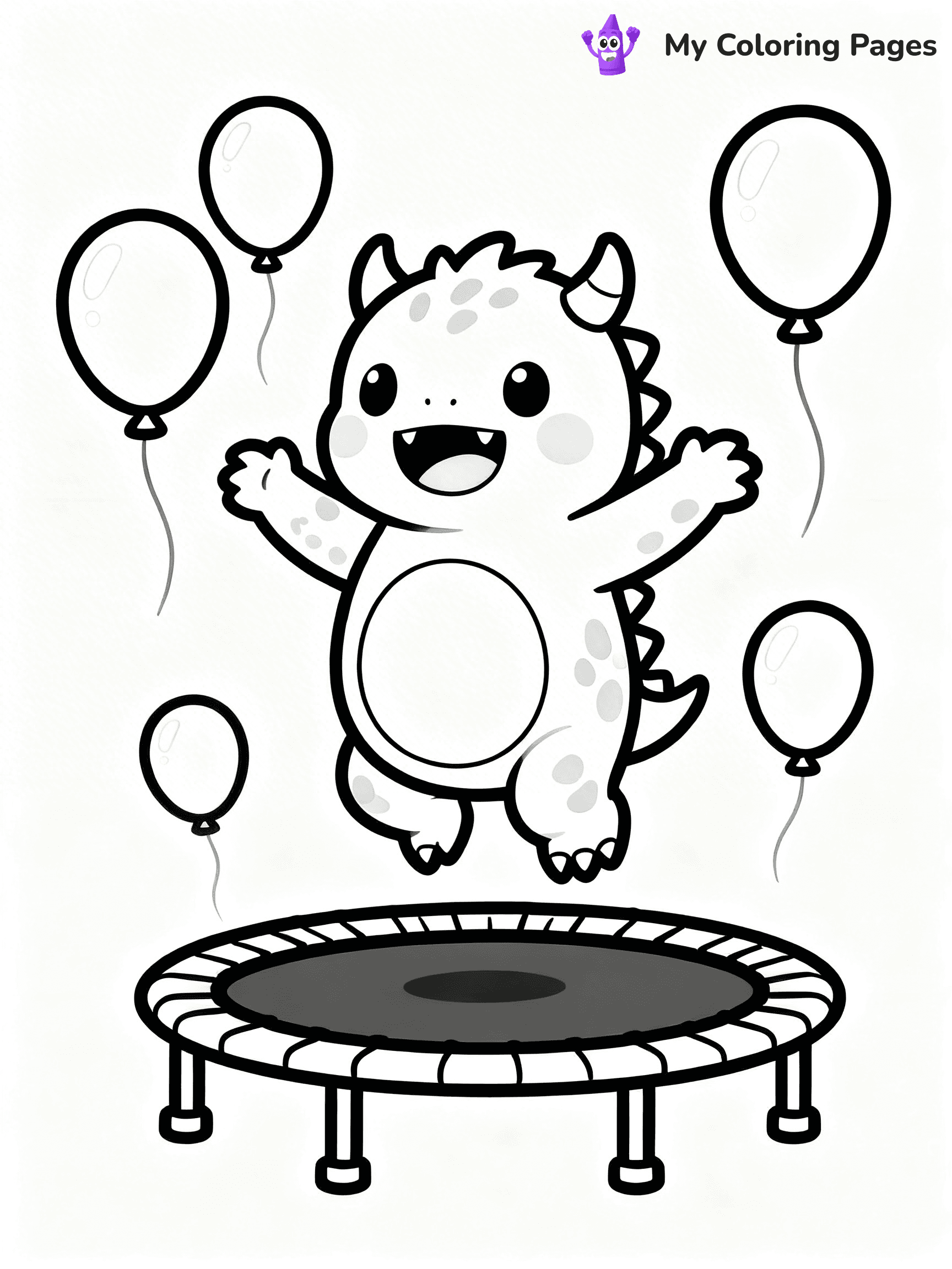 Cute Monster Coloring Pages - 98