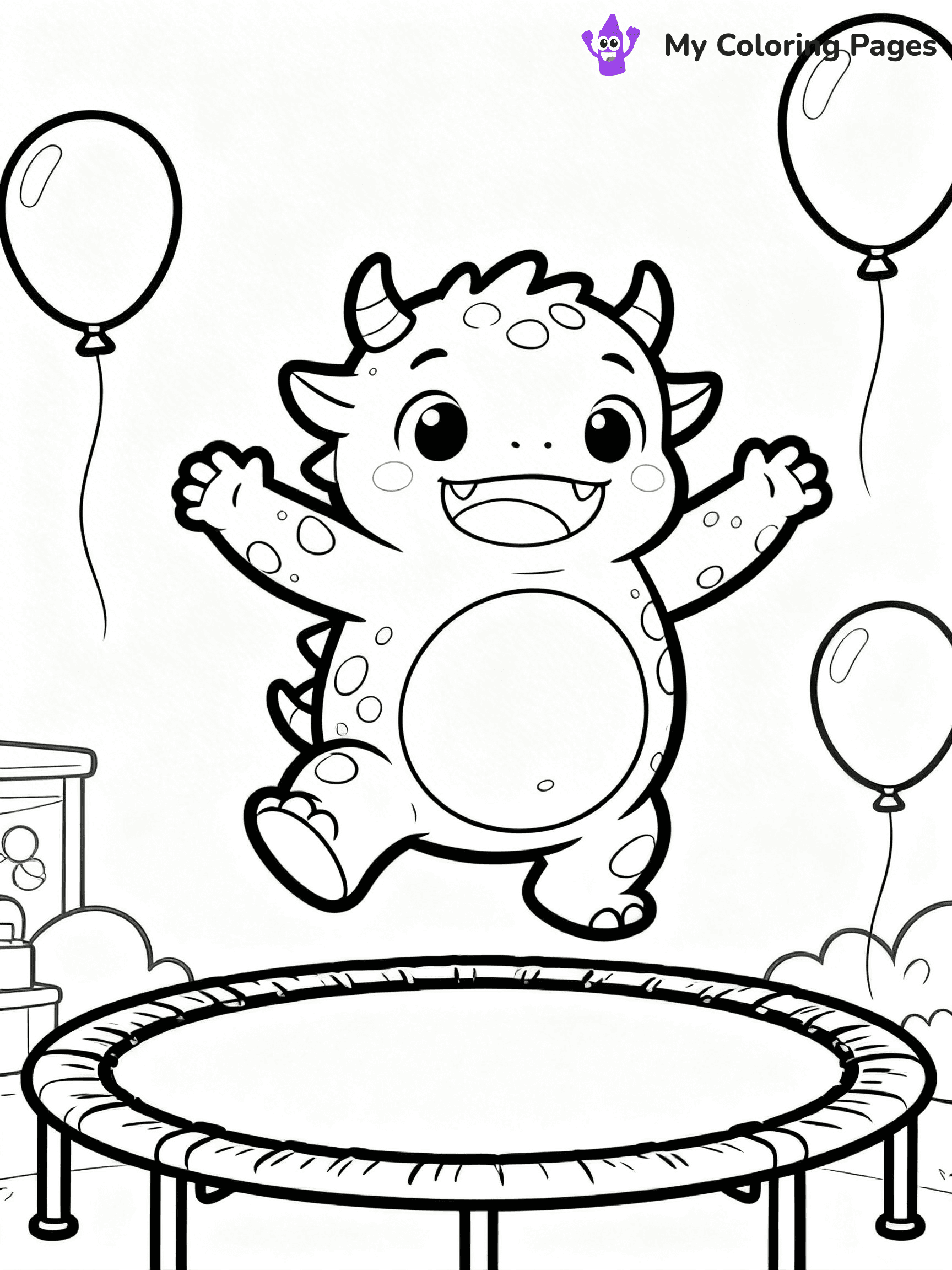 Cute Monster Coloring Pages - 96