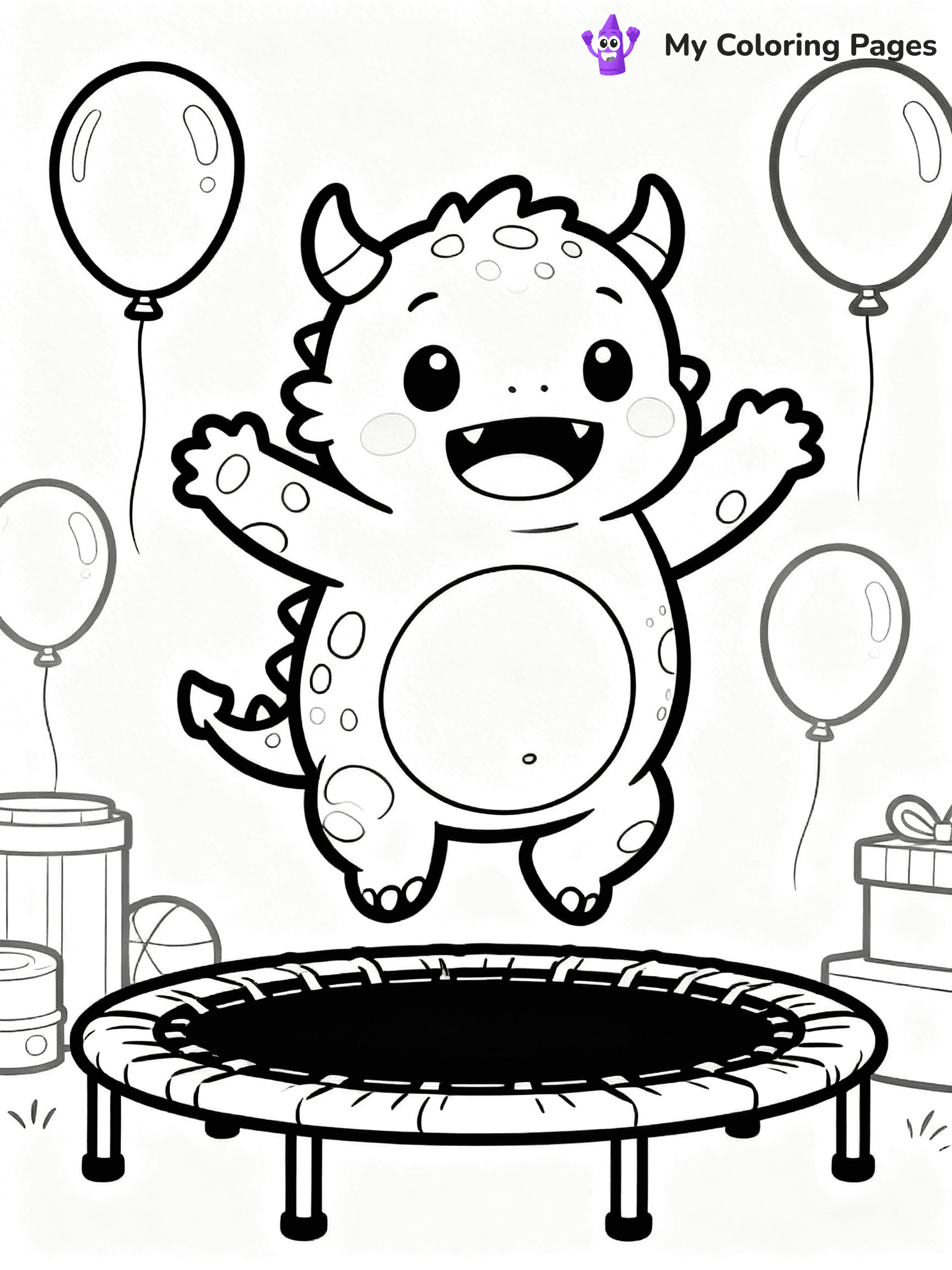 Cute Monster Coloring Pages - 94