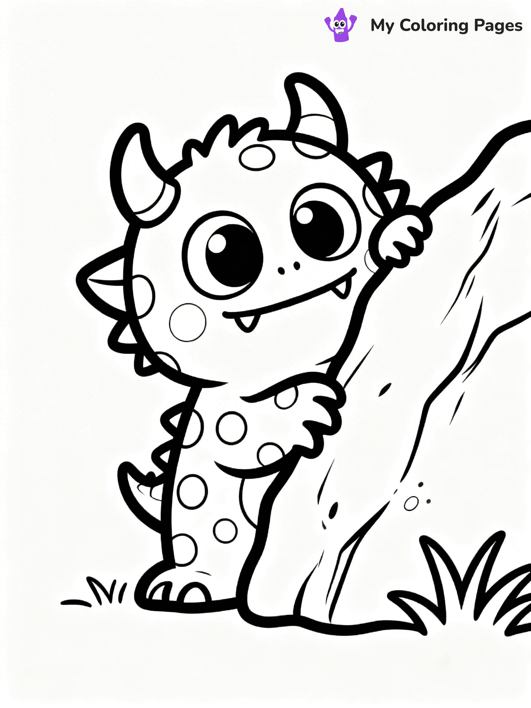 Cute Monster Coloring Pages - 93