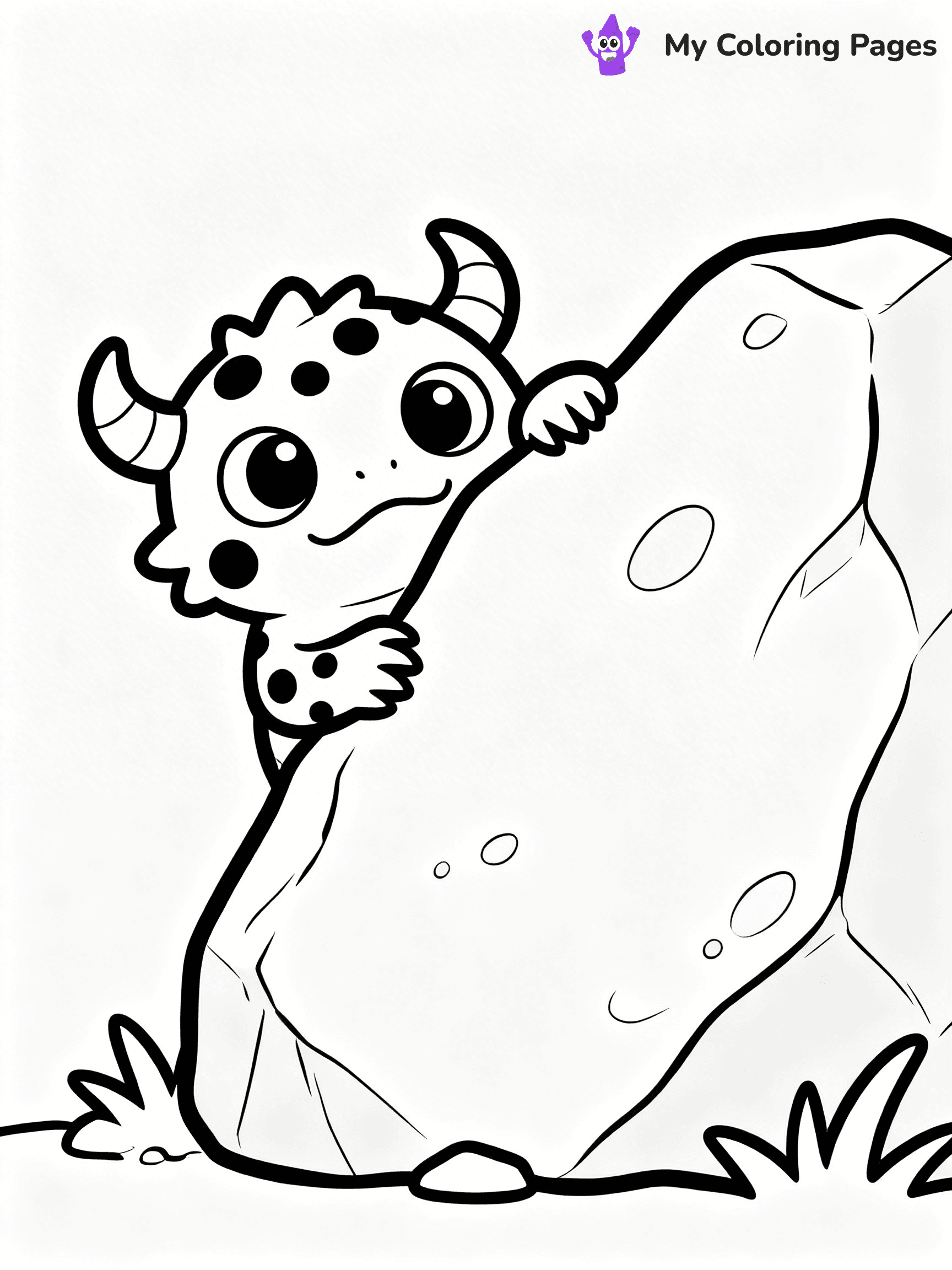 Cute Monster Coloring Pages - 91