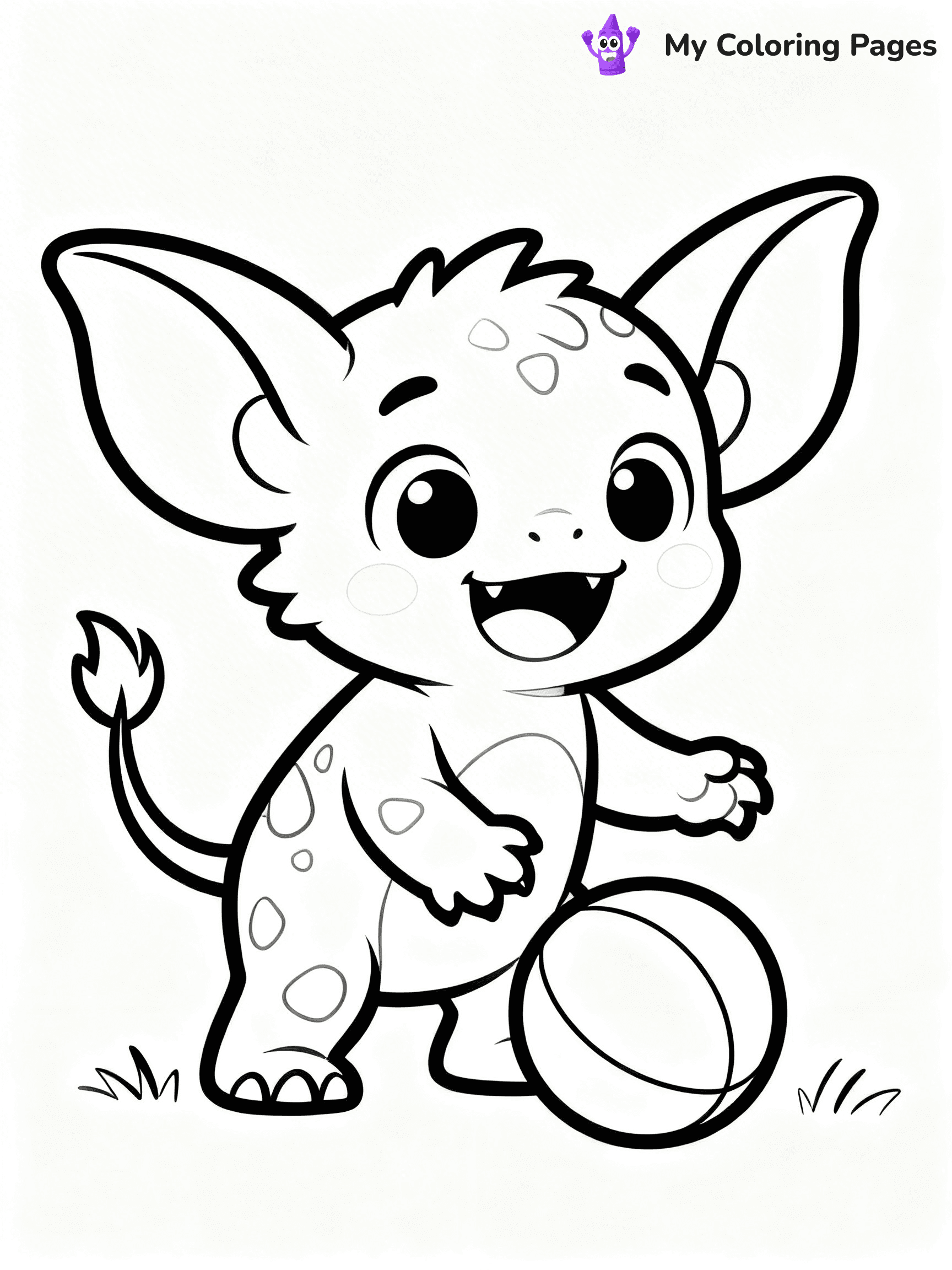 Cute Monster Coloring Pages - 74